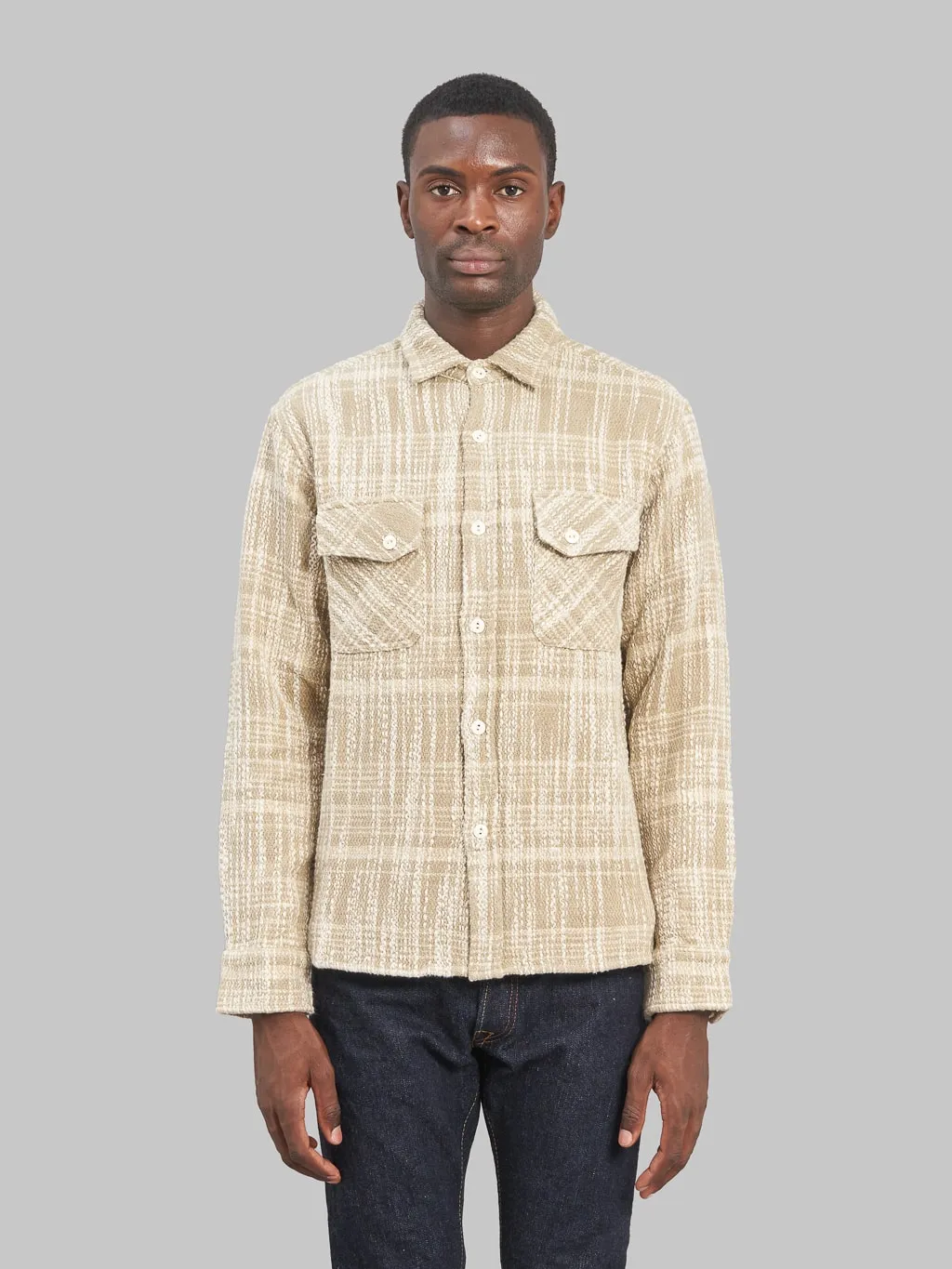 3sixteen Crosscut Flannel Alabaster Jacquard