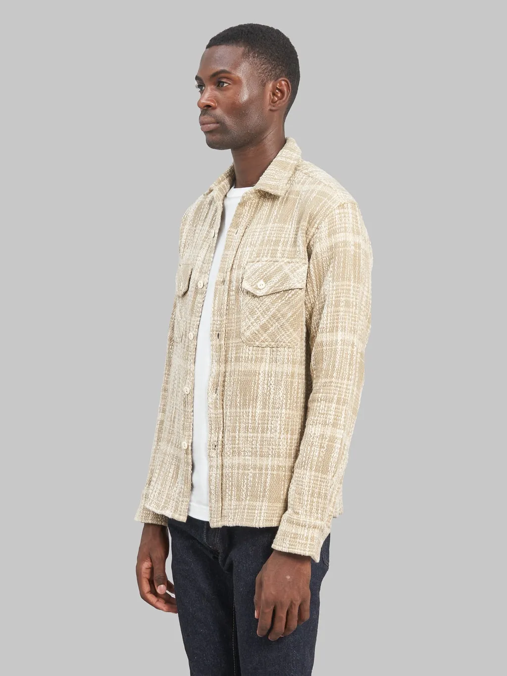 3sixteen Crosscut Flannel Alabaster Jacquard