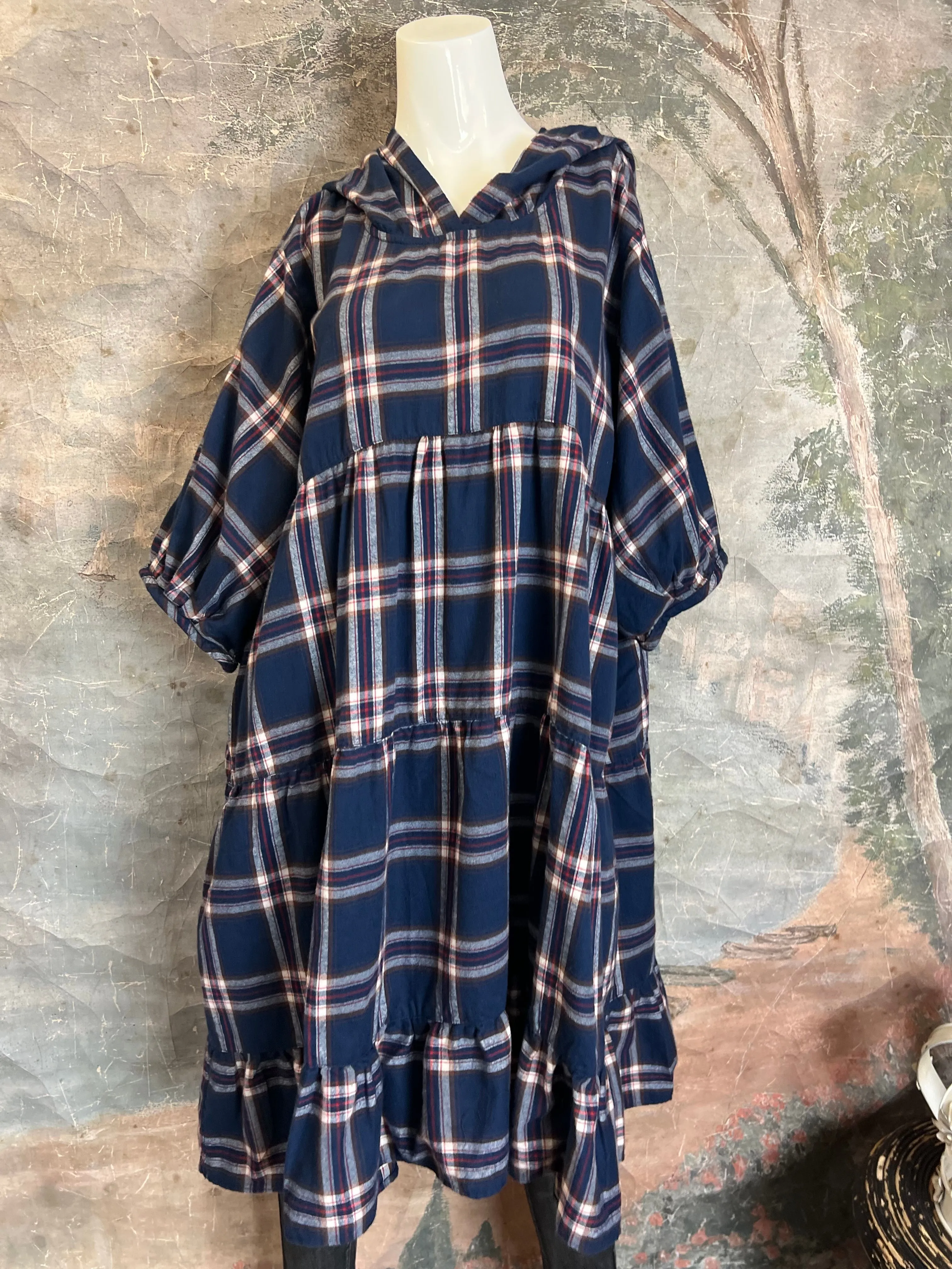 5426 Hooded Flannel Tunic