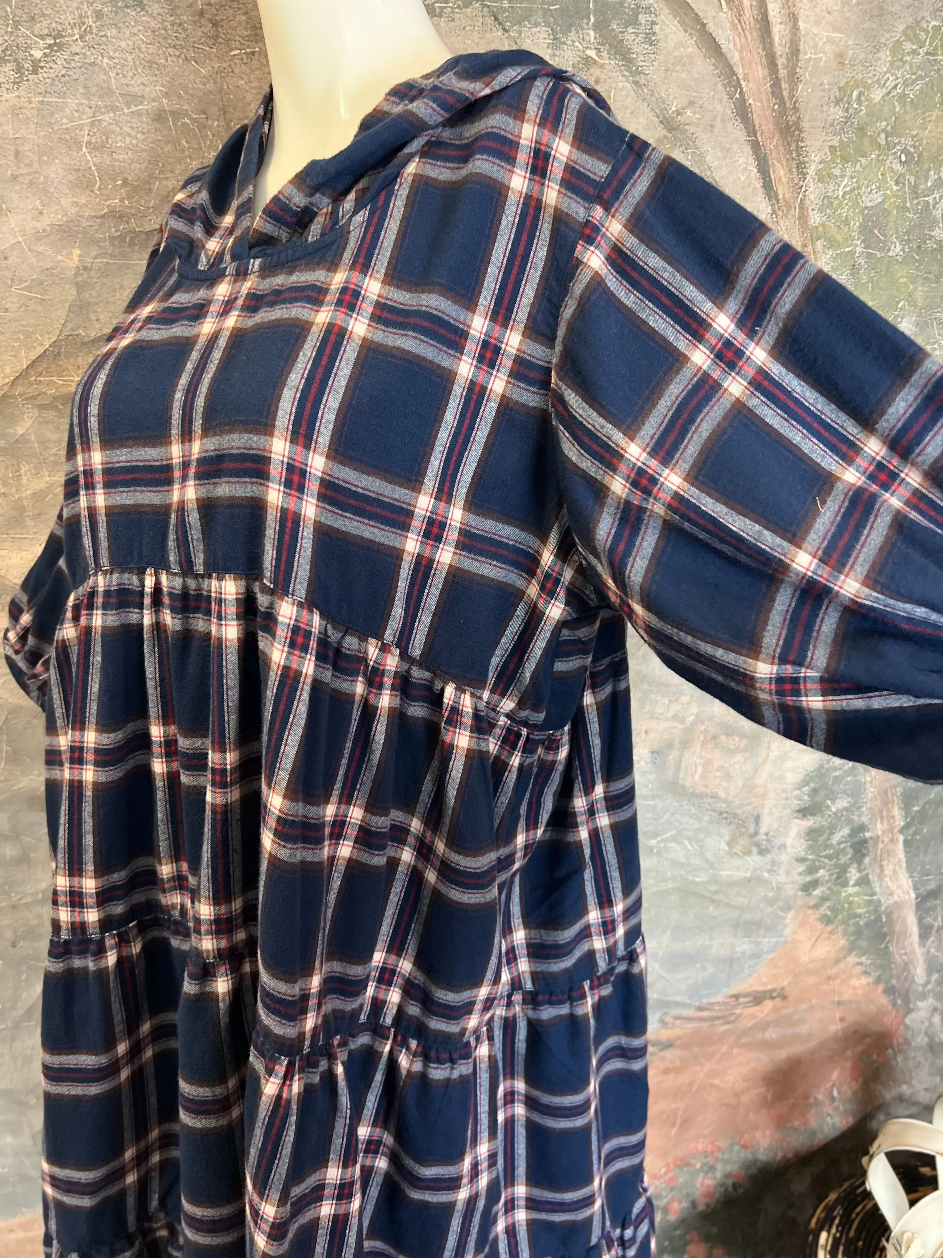 5426 Hooded Flannel Tunic