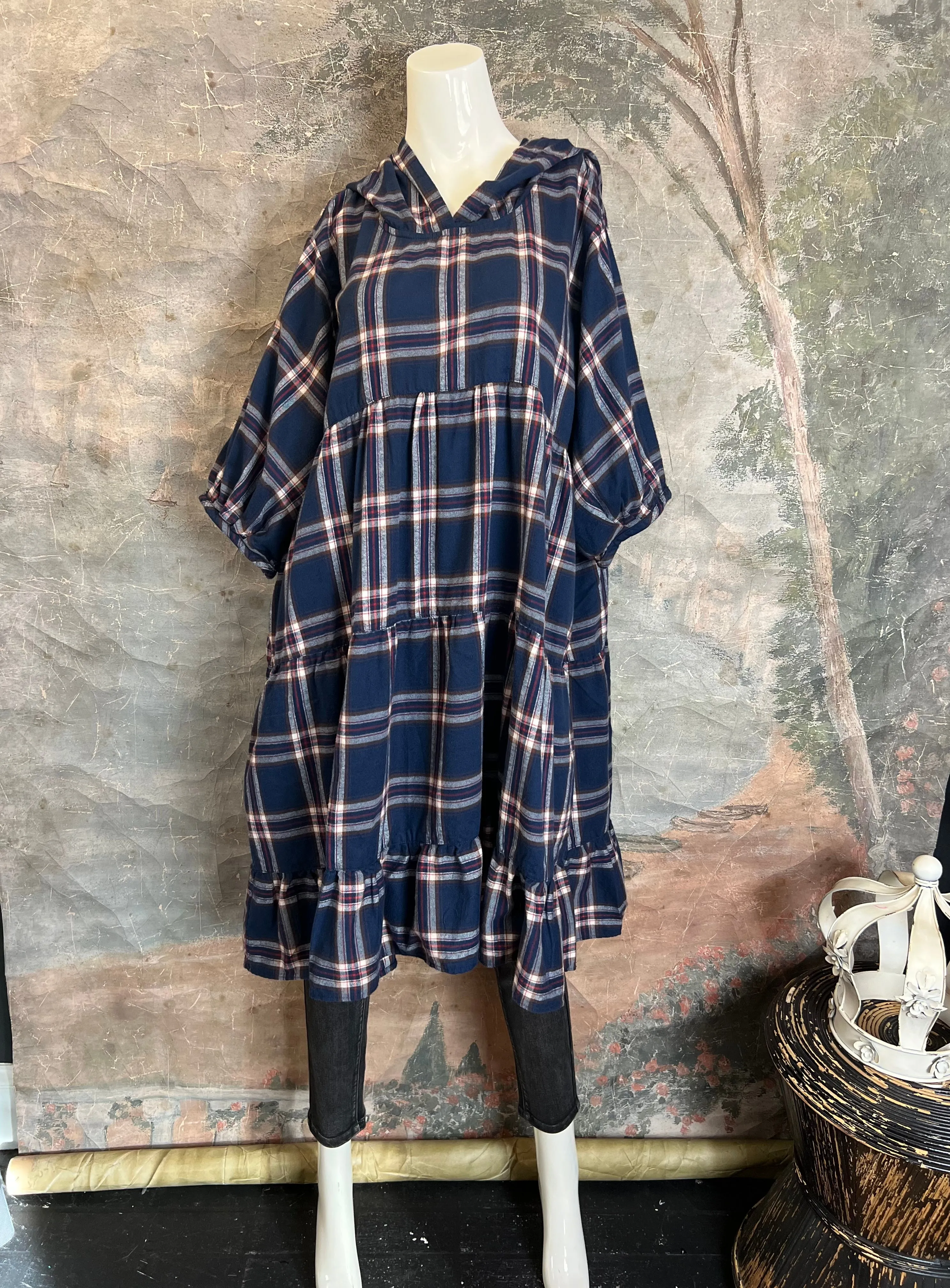 5426 Hooded Flannel Tunic