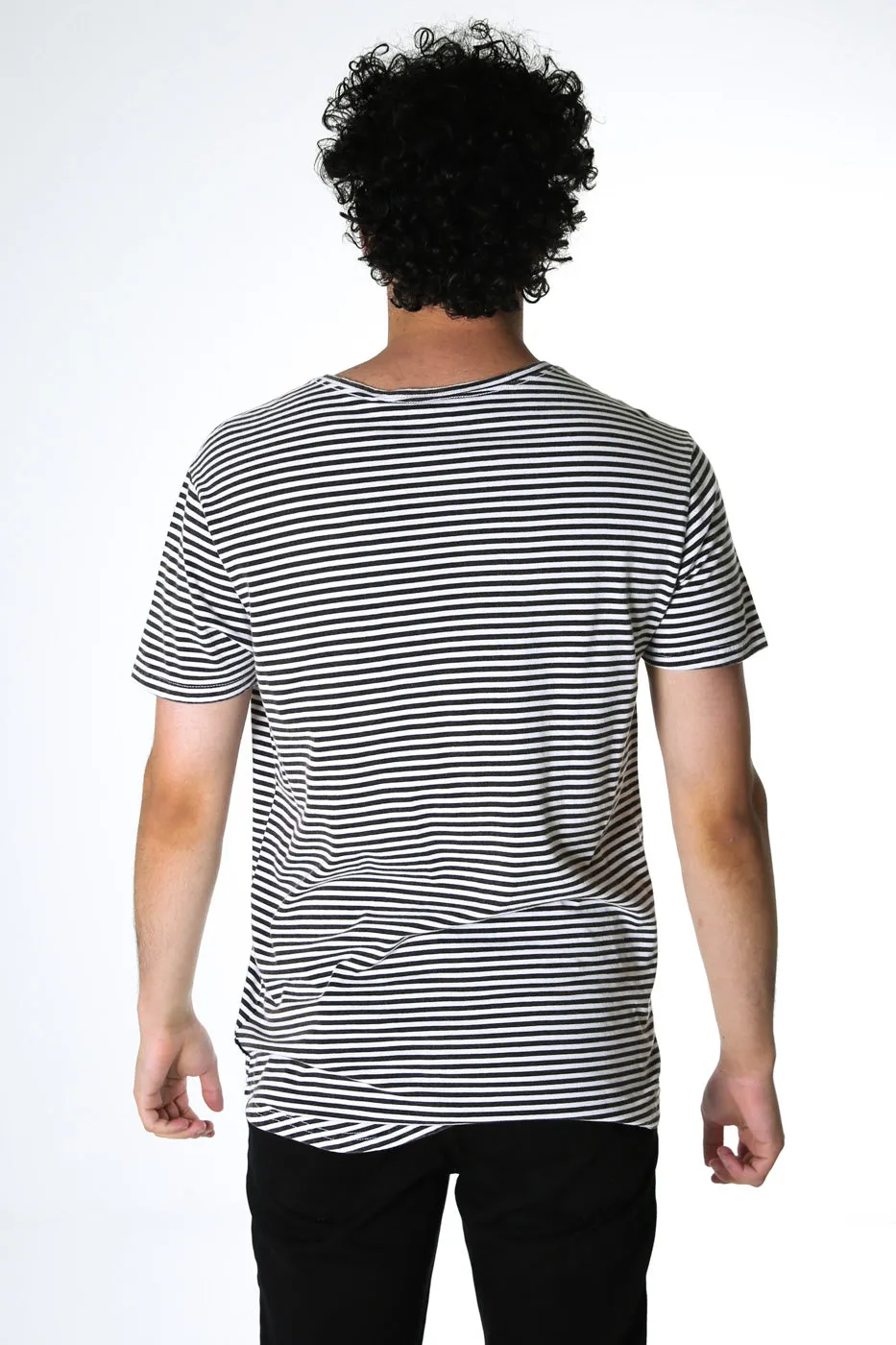 Acid Tail Tee Black White Stripe