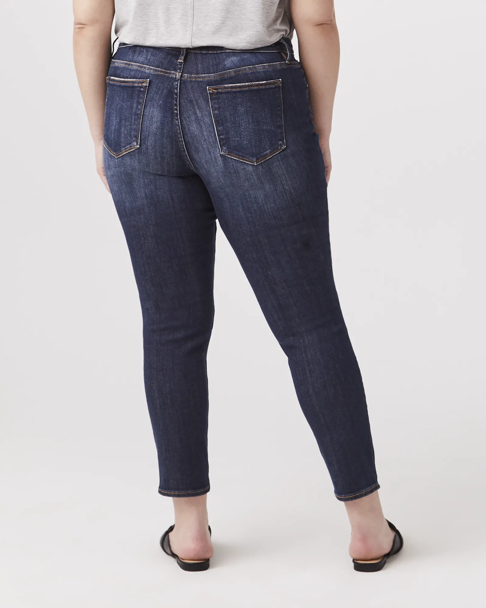 Ainslie Destructed Skinny Jean | Dark Wash