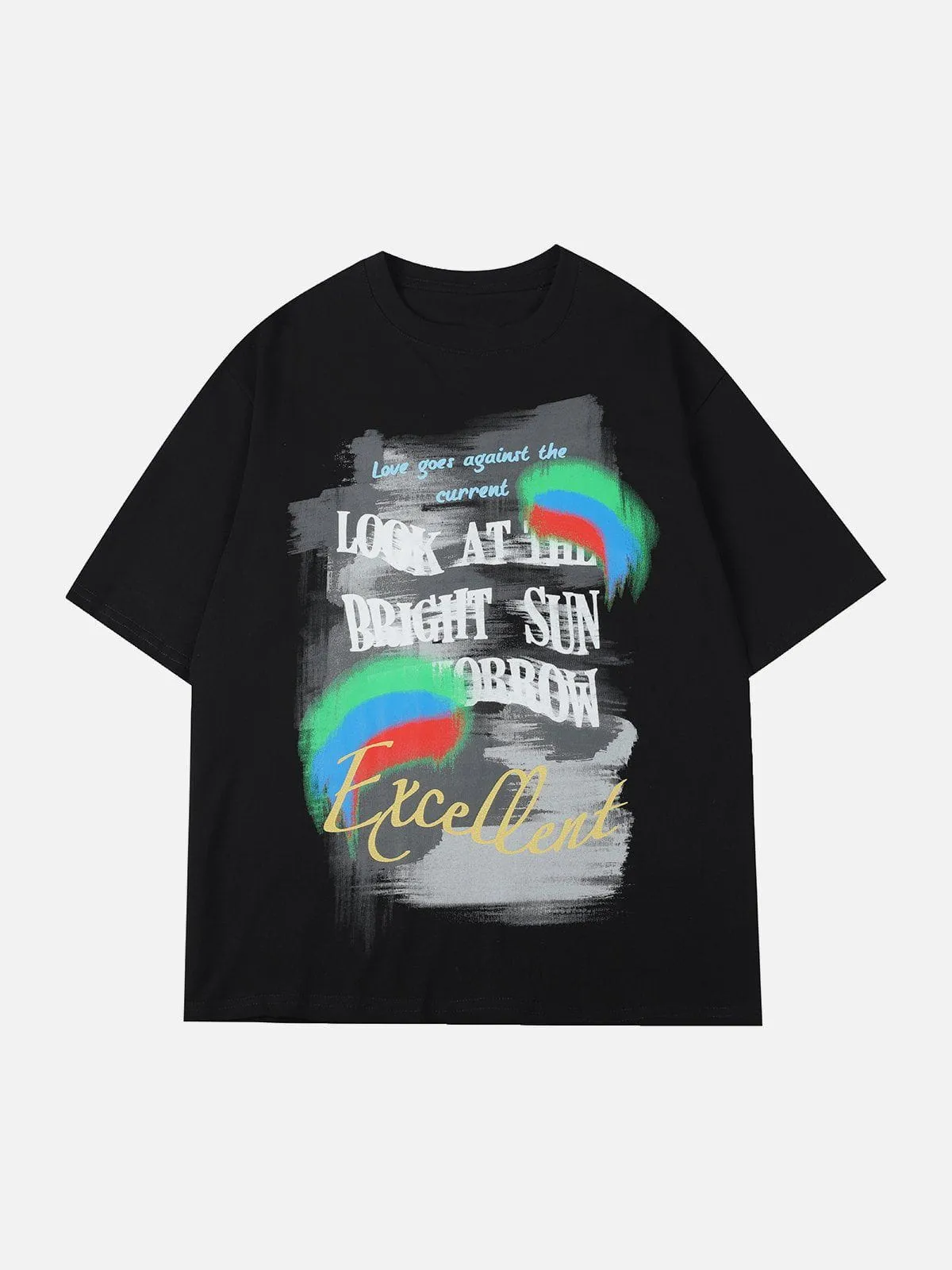 AlanBalen® - Colorful Graffiti Letter Print Tee