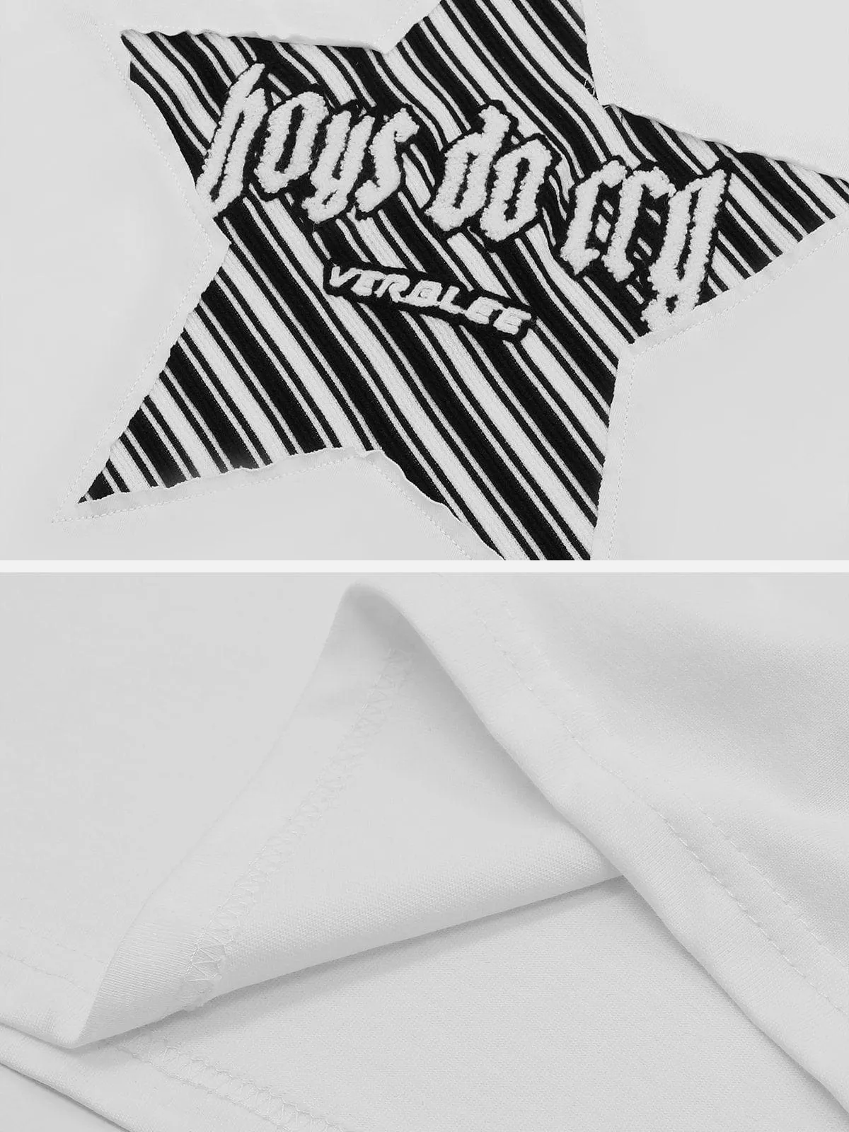 AlanBalen® - Embroidery Stripe Star Tee