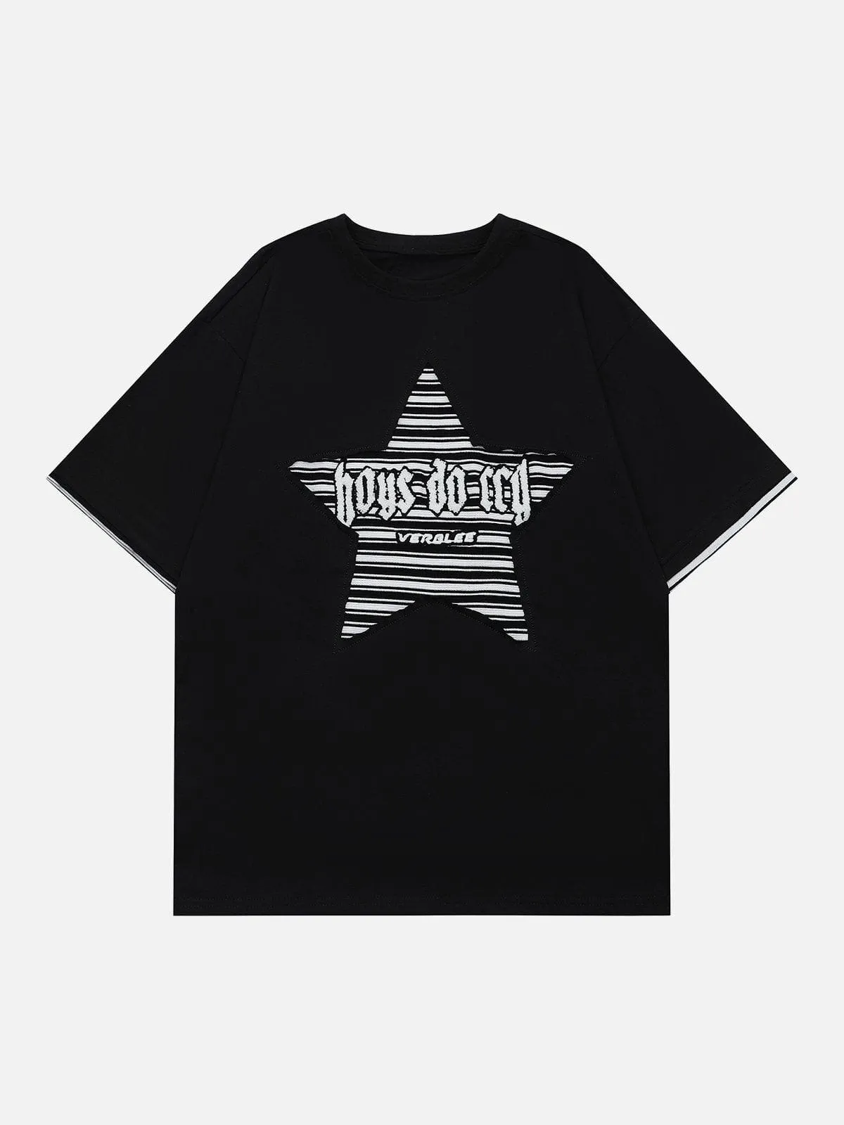 AlanBalen® - Embroidery Stripe Star Tee