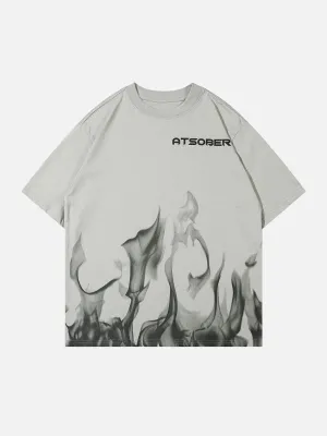 AlanBalen® - Flame Print Cotton Tee