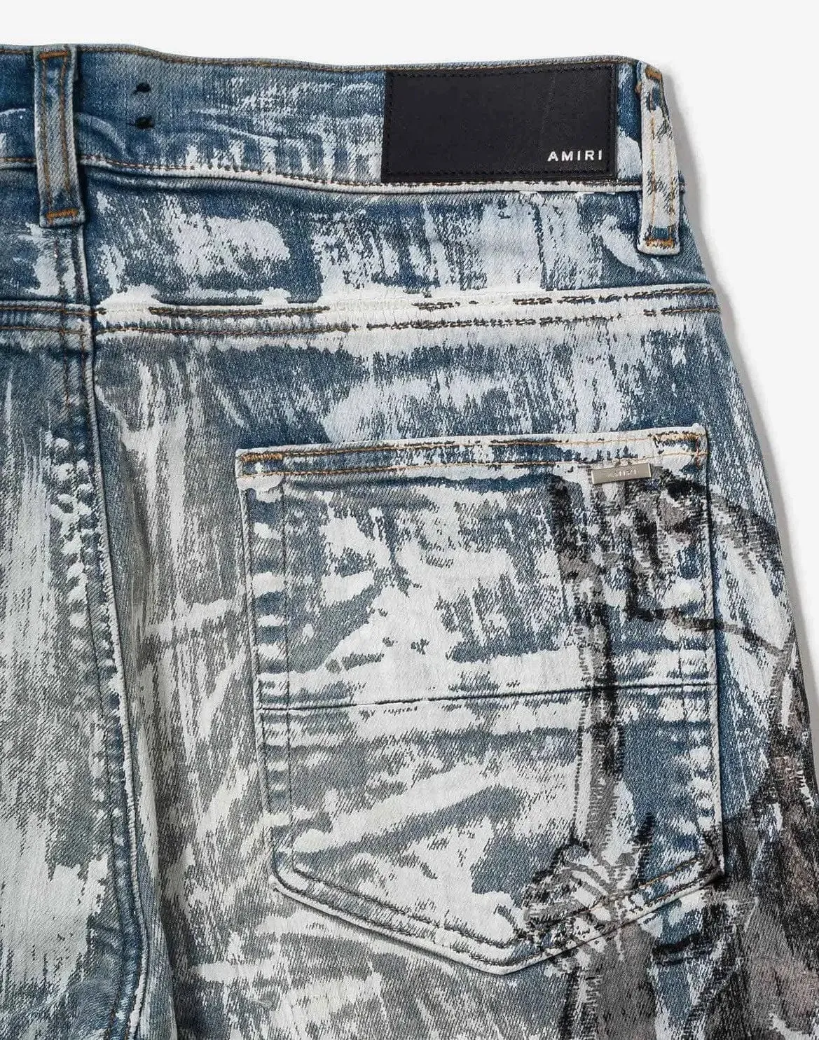 Amiri Jeans Wes Lang Blue Sketch