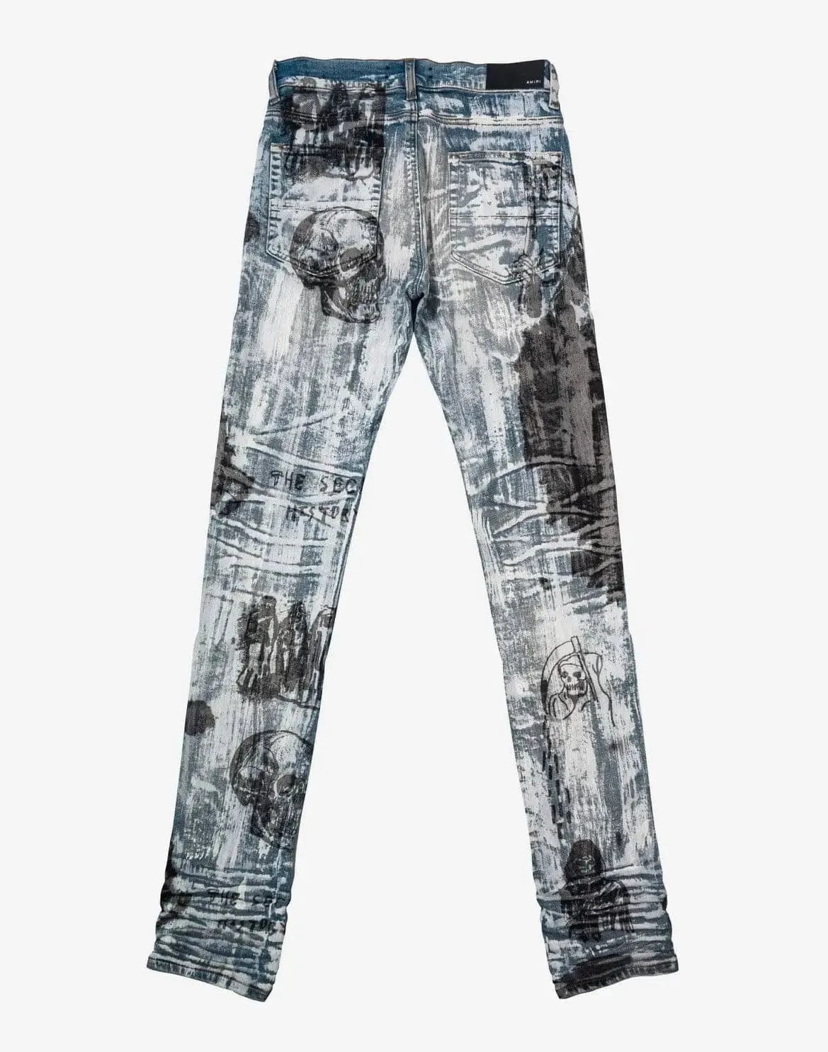 Amiri Jeans Wes Lang Blue Sketch