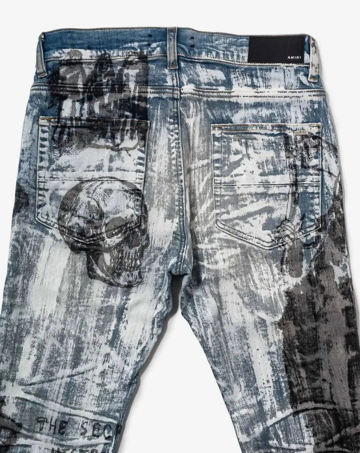 Amiri Jeans Wes Lang Blue Sketch