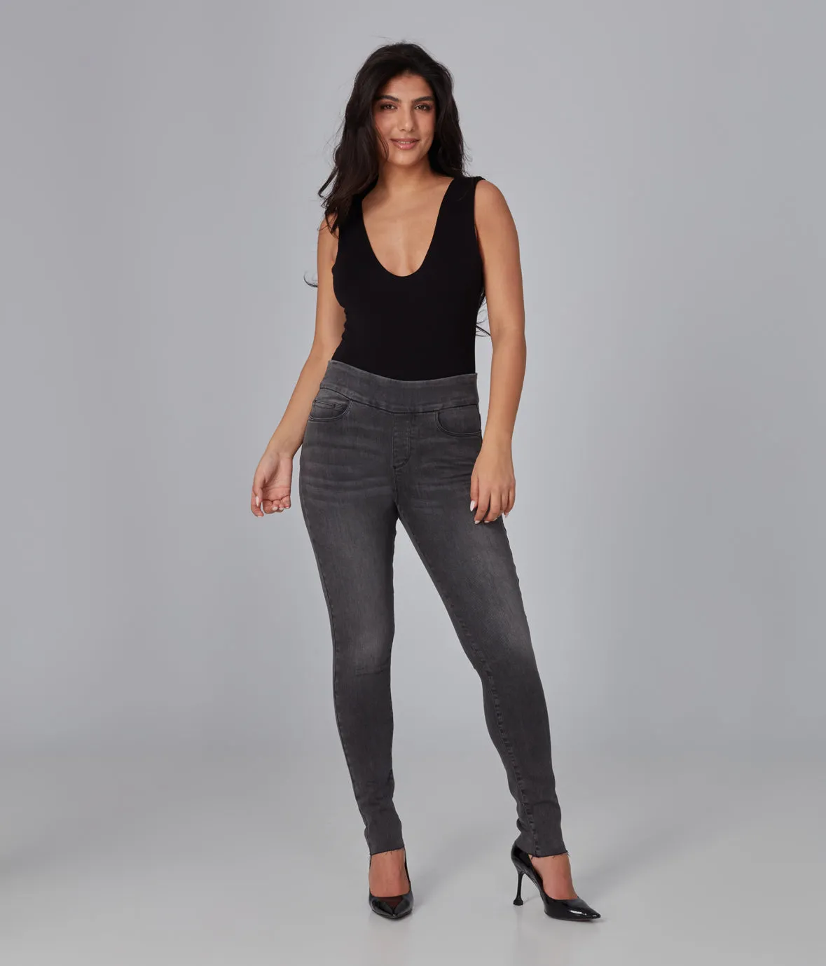 Anna-SG High Rise Skinny Pull-On Jeans