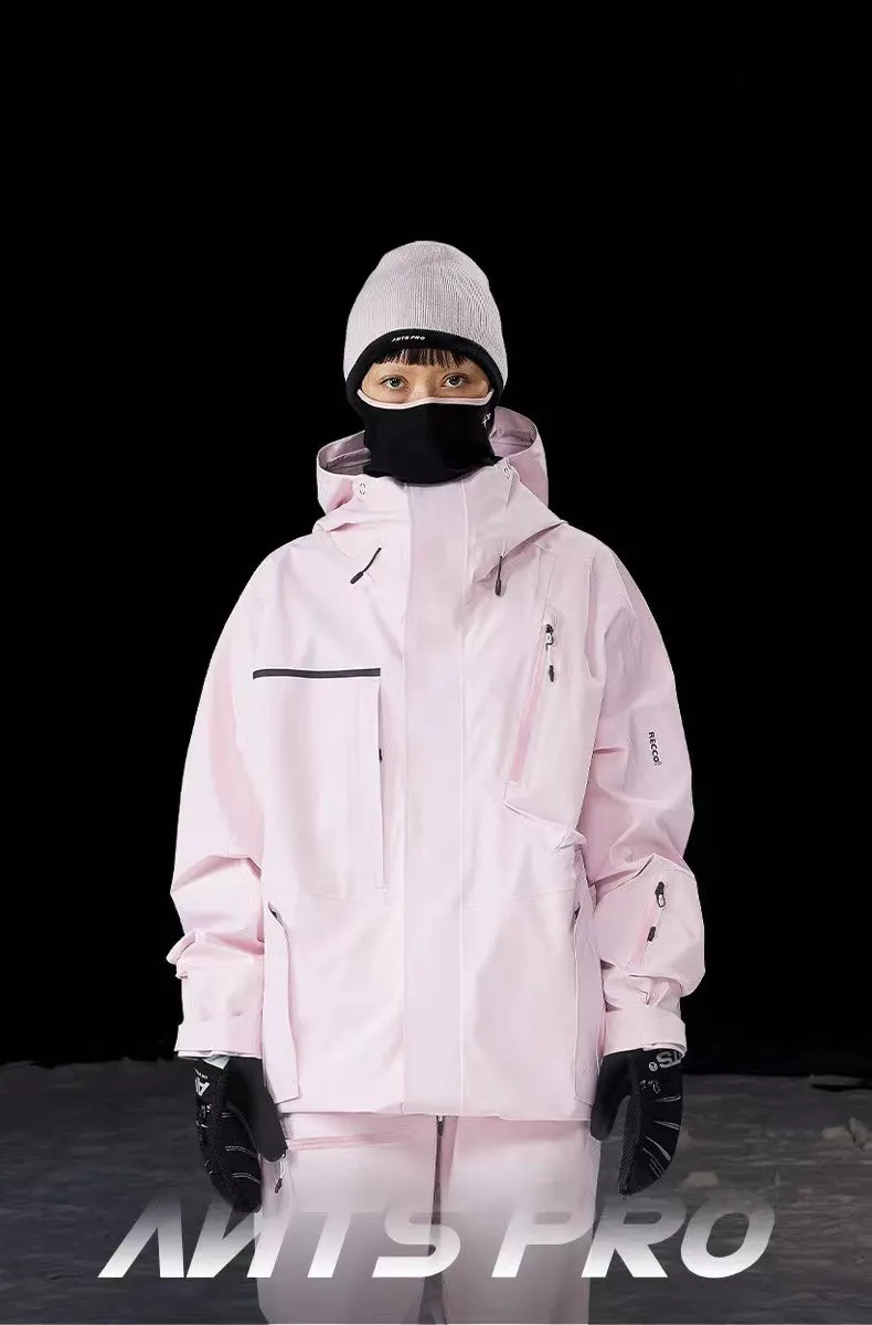 Ants Pro Peak 3L Insulated Jacket and Bibpants Set in Pink - Line Series