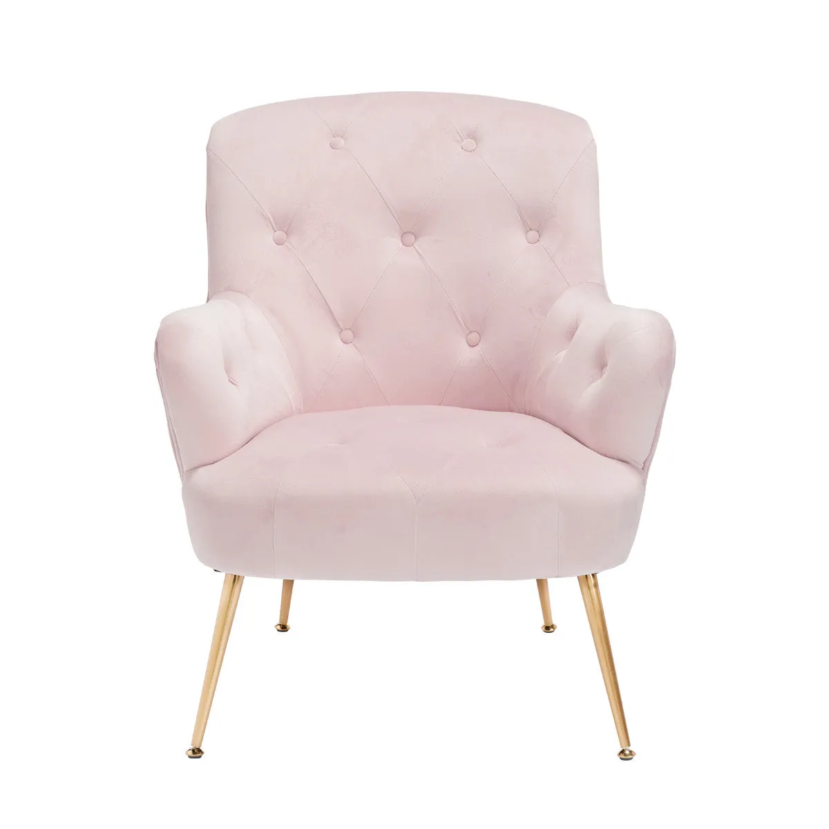 Aria Plush Velvet Buttoned Back Accent Chair