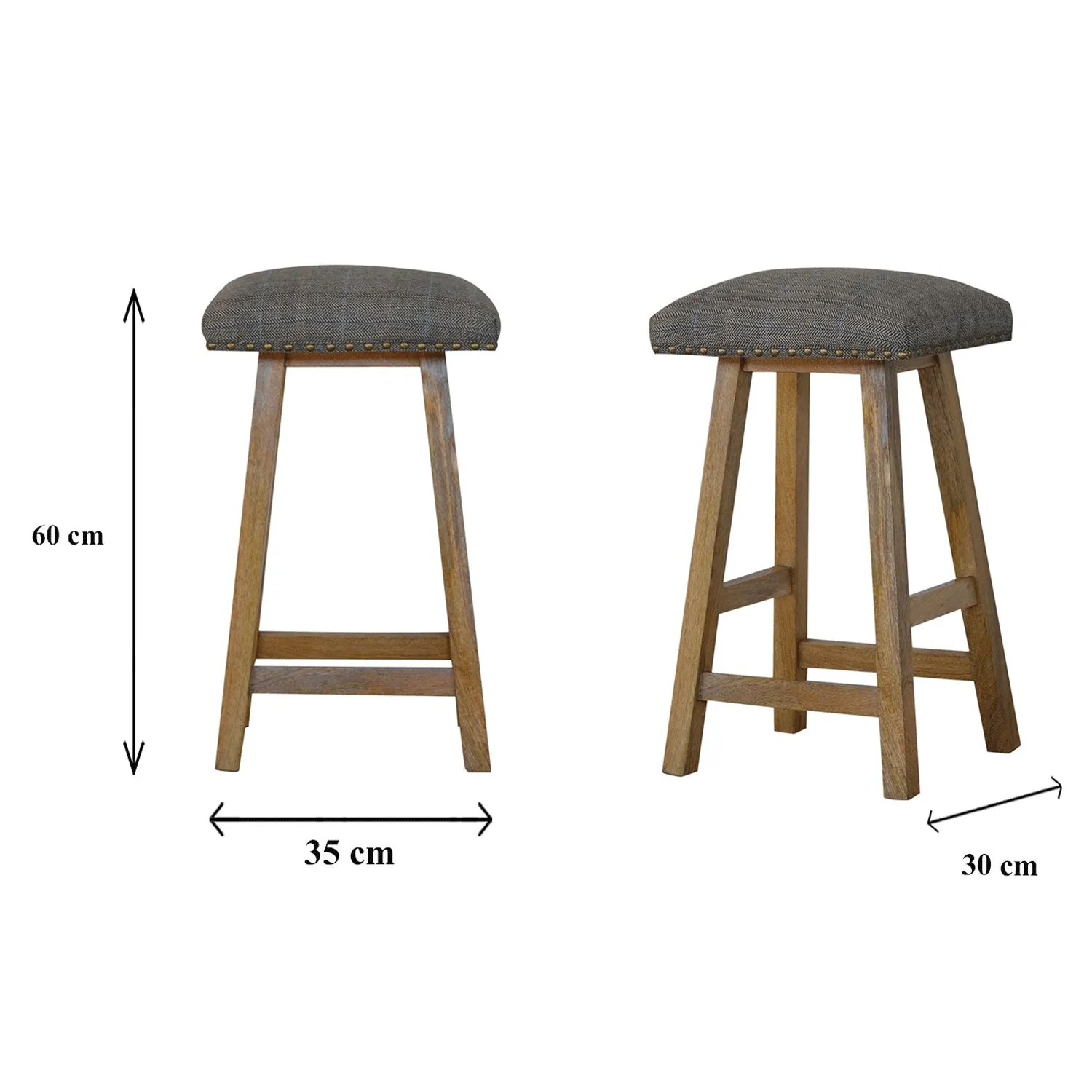 Augustus Multi Tweed Bar Stool