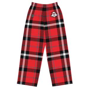 Battle Flannel Pattern unisex wide-leg Prejama lounge pants