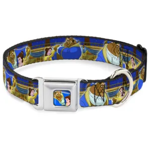 Beast & Belle Ball Scene Glow Full Color Seatbelt Buckle Collar - Beast & Belle Ball Scene Poses