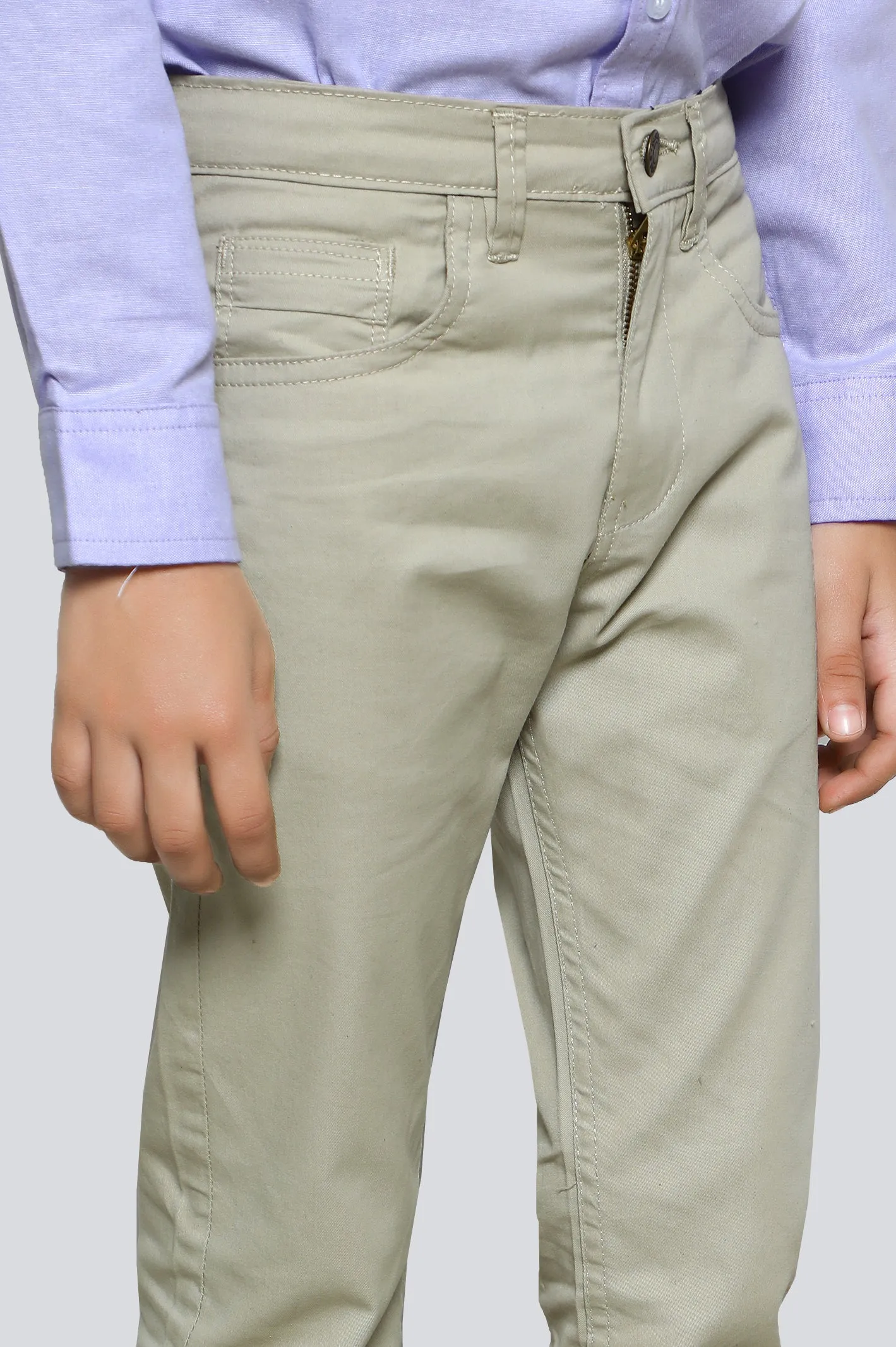 Beige Slim Fit Chino Trouser