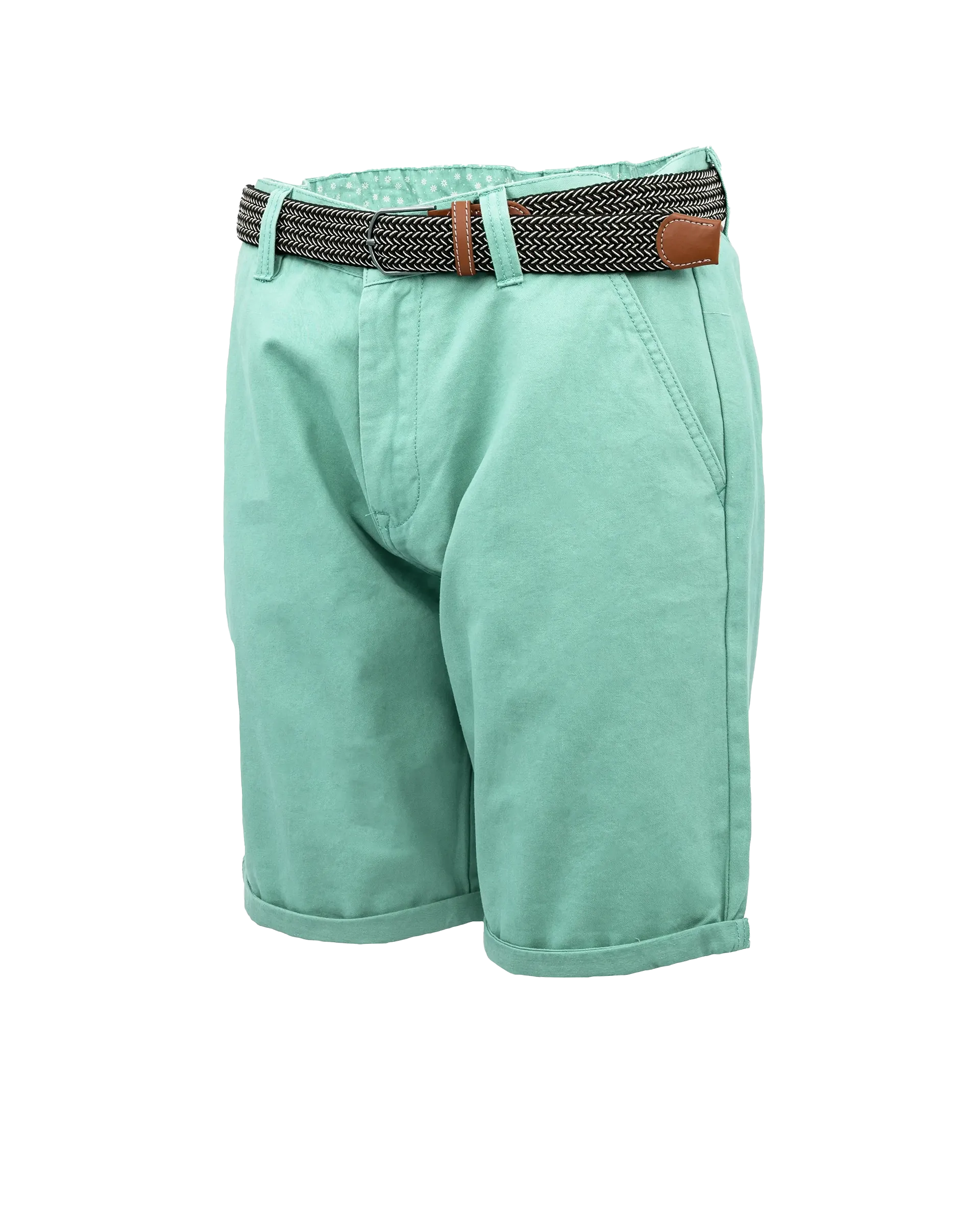 Belted Chino Walkshorts in Mint