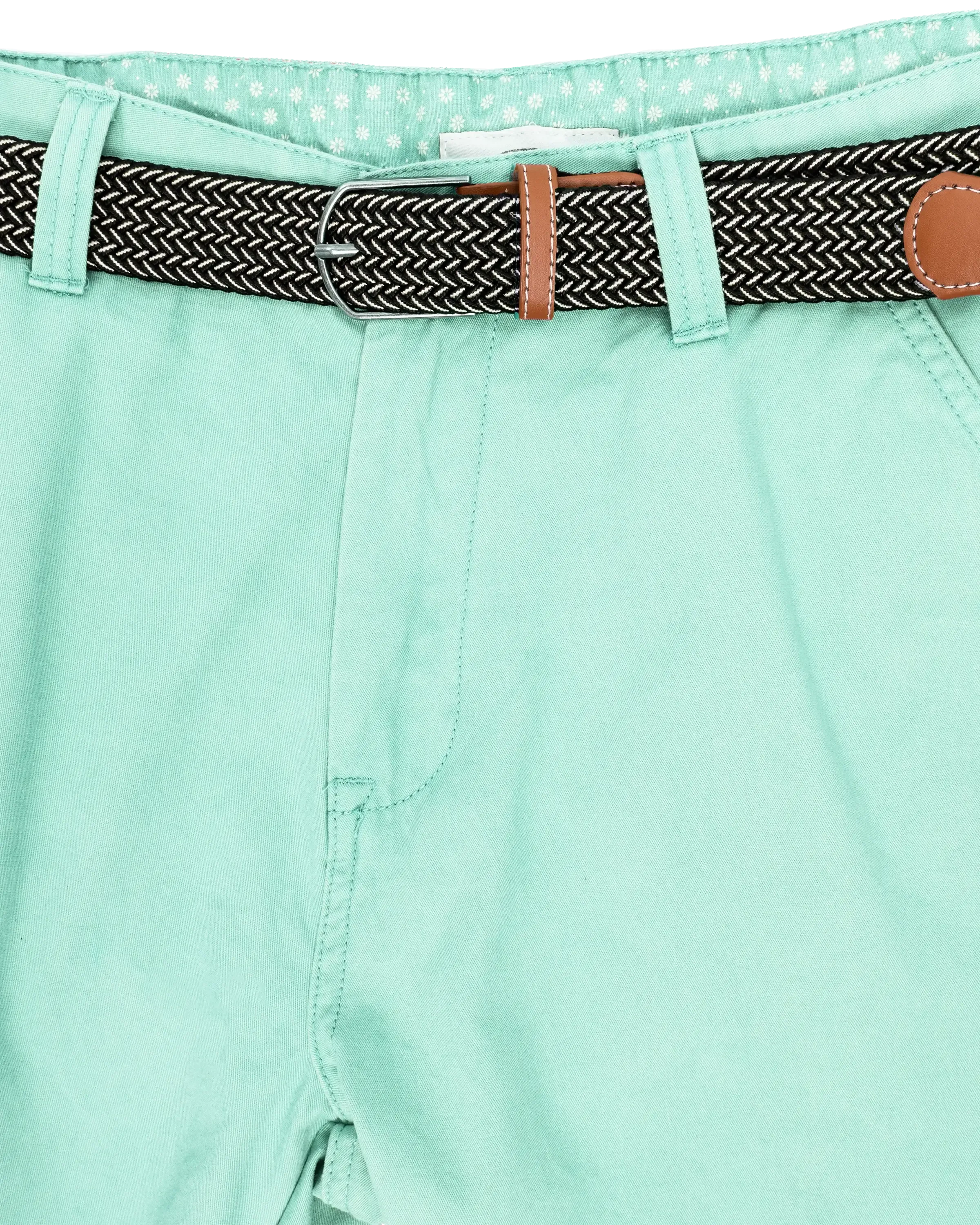 Belted Chino Walkshorts in Mint