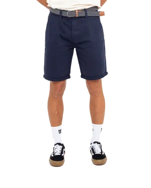 Belted Chino Walkshorts in Navy