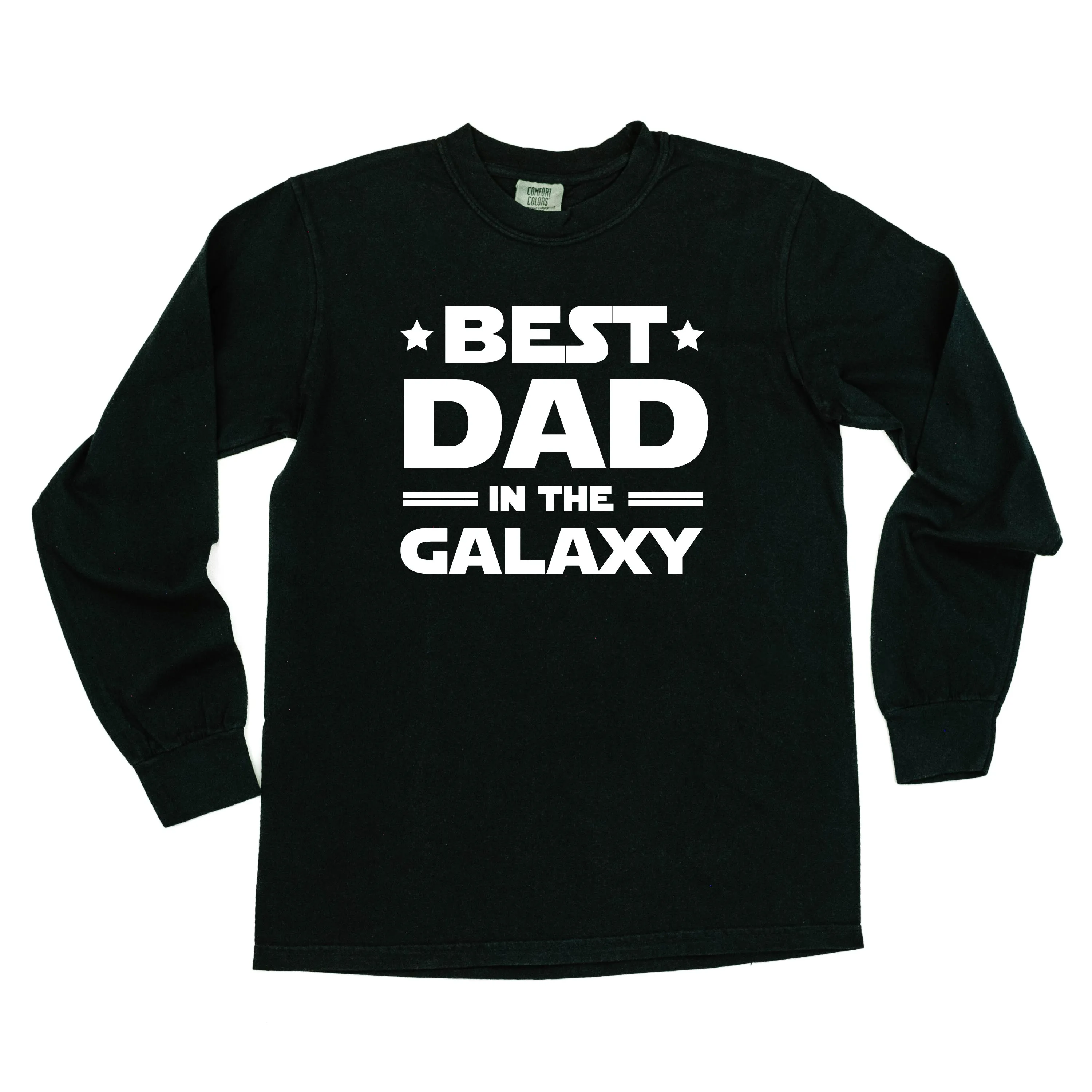 Best Dad in the Galaxy - LONG SLEEVE COMFORT COLORS TEE