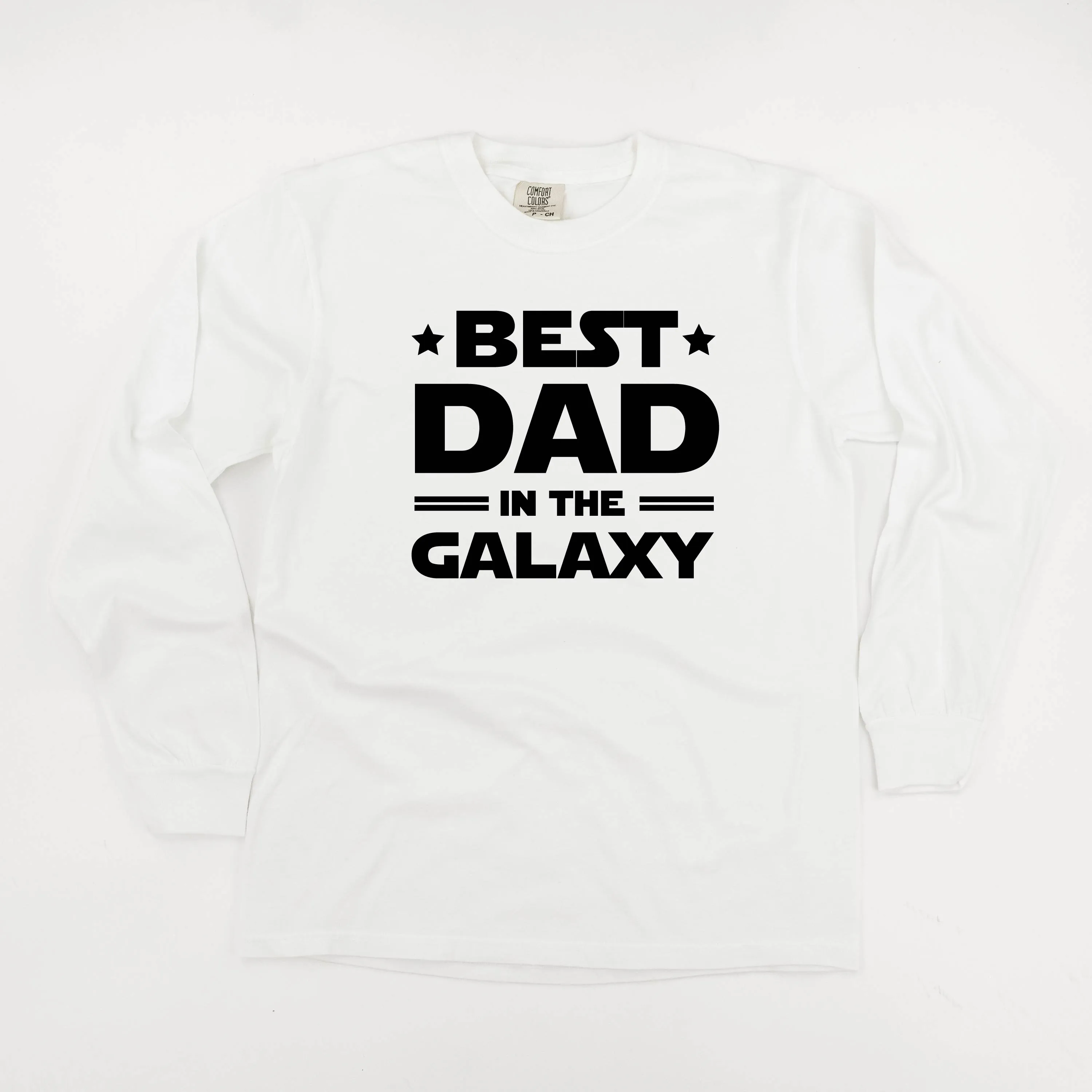 Best Dad in the Galaxy - LONG SLEEVE COMFORT COLORS TEE