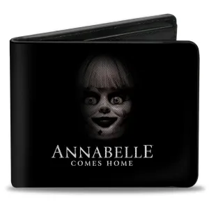 Bi-Fold Wallet - ANNABELLE COMES HOME Face Close-Up   HORROR Text Black/Red