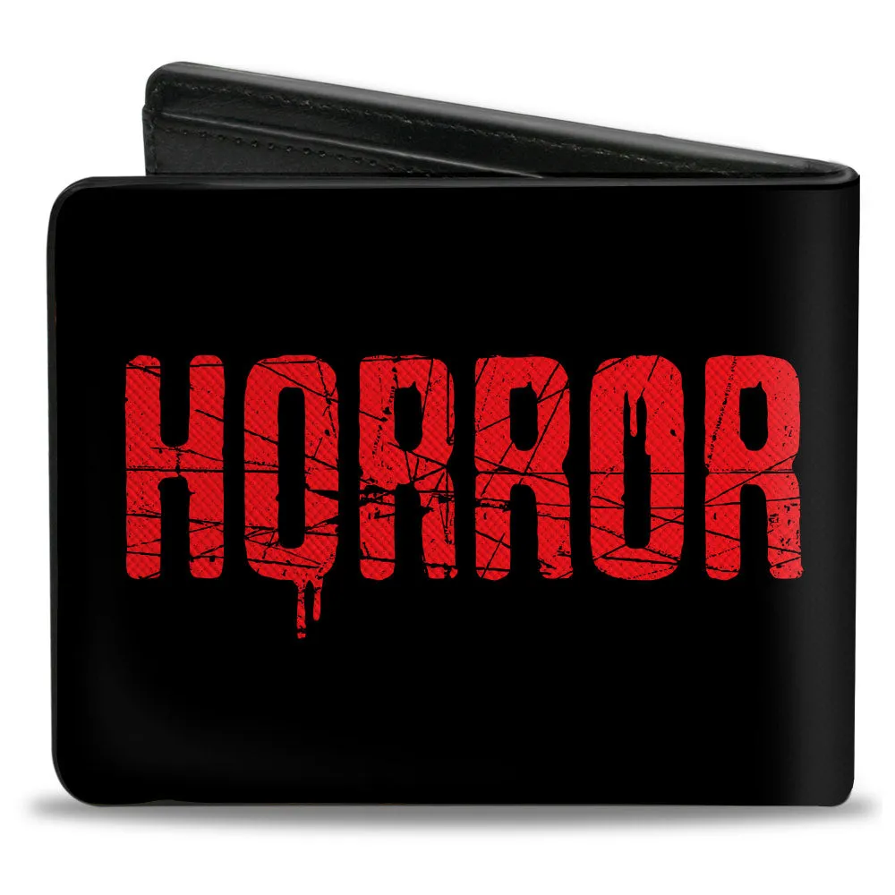 Bi-Fold Wallet - ANNABELLE COMES HOME Face Close-Up   HORROR Text Black/Red