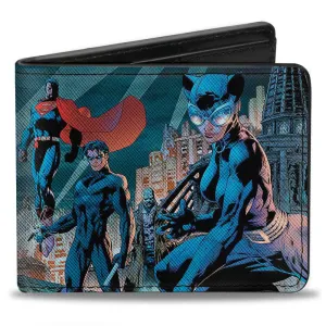 Bi-Fold Wallet - Batman Issue #619 Hush 9-Character Gotham City Skyline Cover Pose