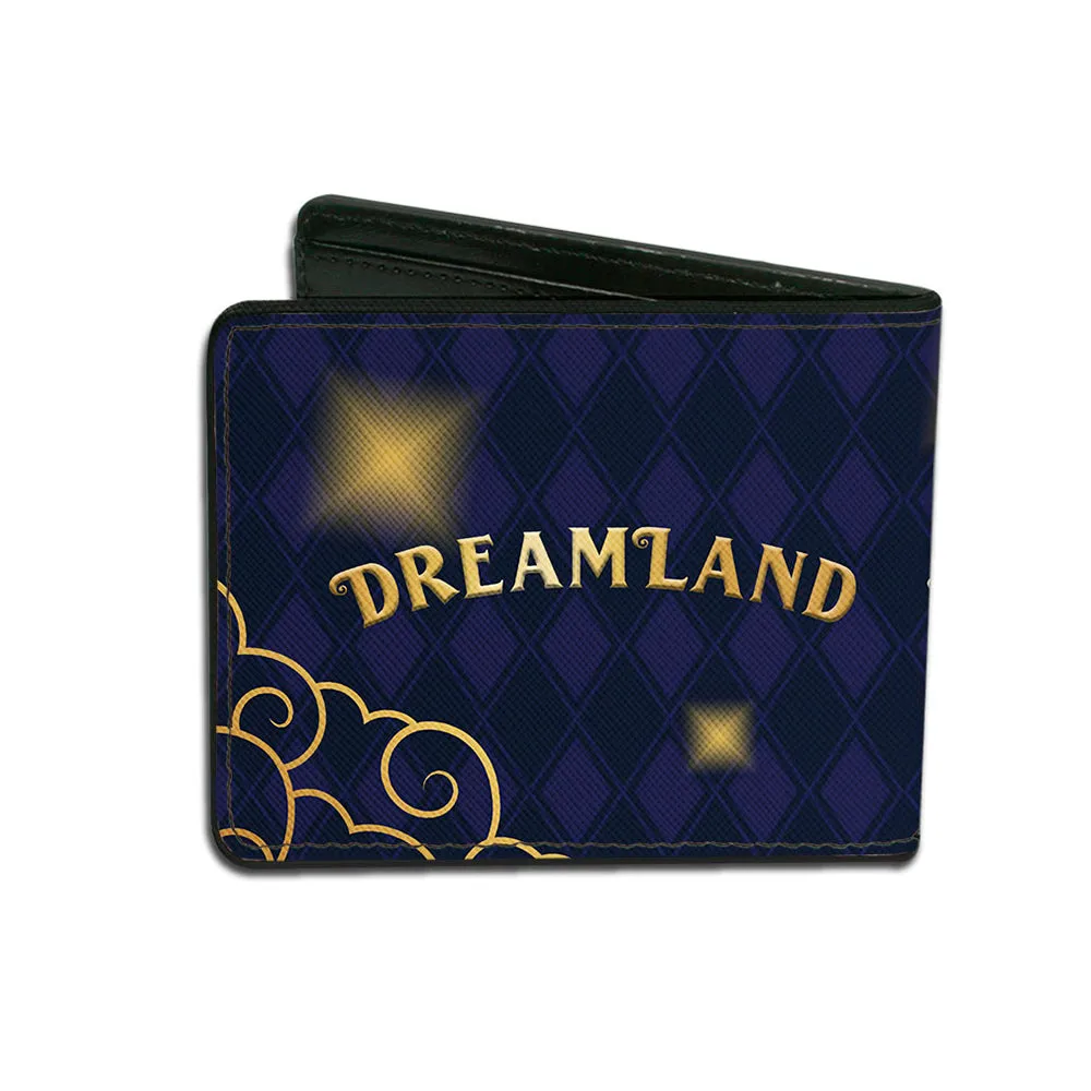 Bi-Fold Wallet - Dumbo Face   DREAMLAND Diamond Checker Blues Golds