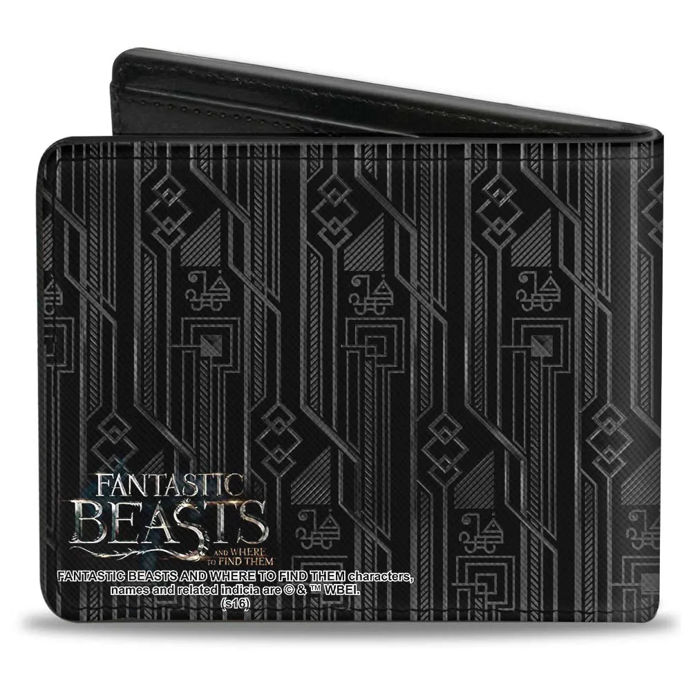 Bi-Fold Wallet - MACUSA Seal Black Gold   FBAWTFT Logo Grays Gold