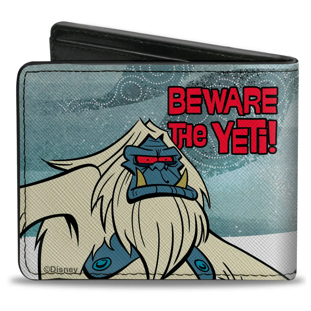 Bi-Fold Wallet - MICKEY MOUSE BEWARE THE YETI! Mountain Scene