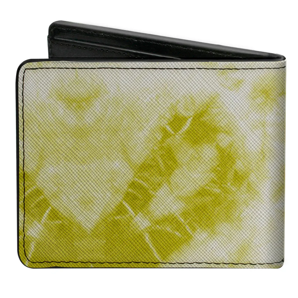 Bi-Fold Wallet - Mickey Mouse MICKEY Sitting Crest Pose Tie Dye Yellows