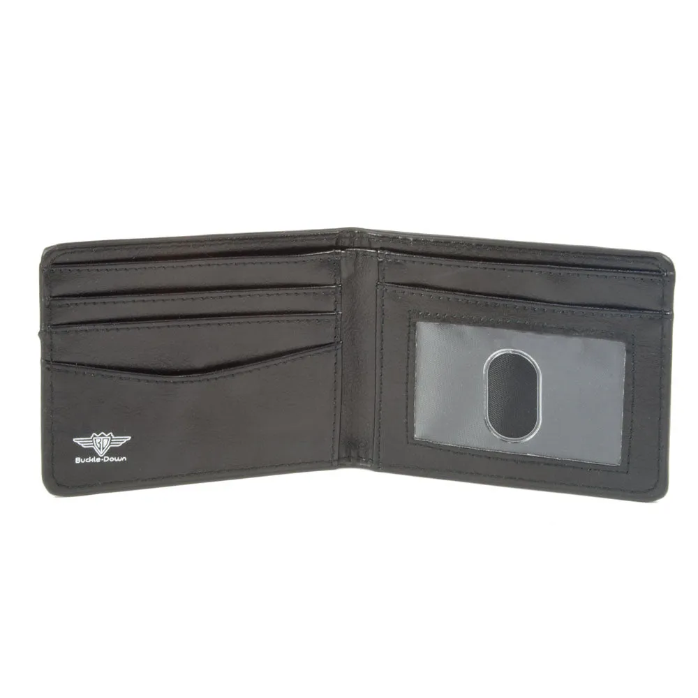 Bi-Fold Wallet - Mocking SpongeBob Pose Pose Outline Black Gray