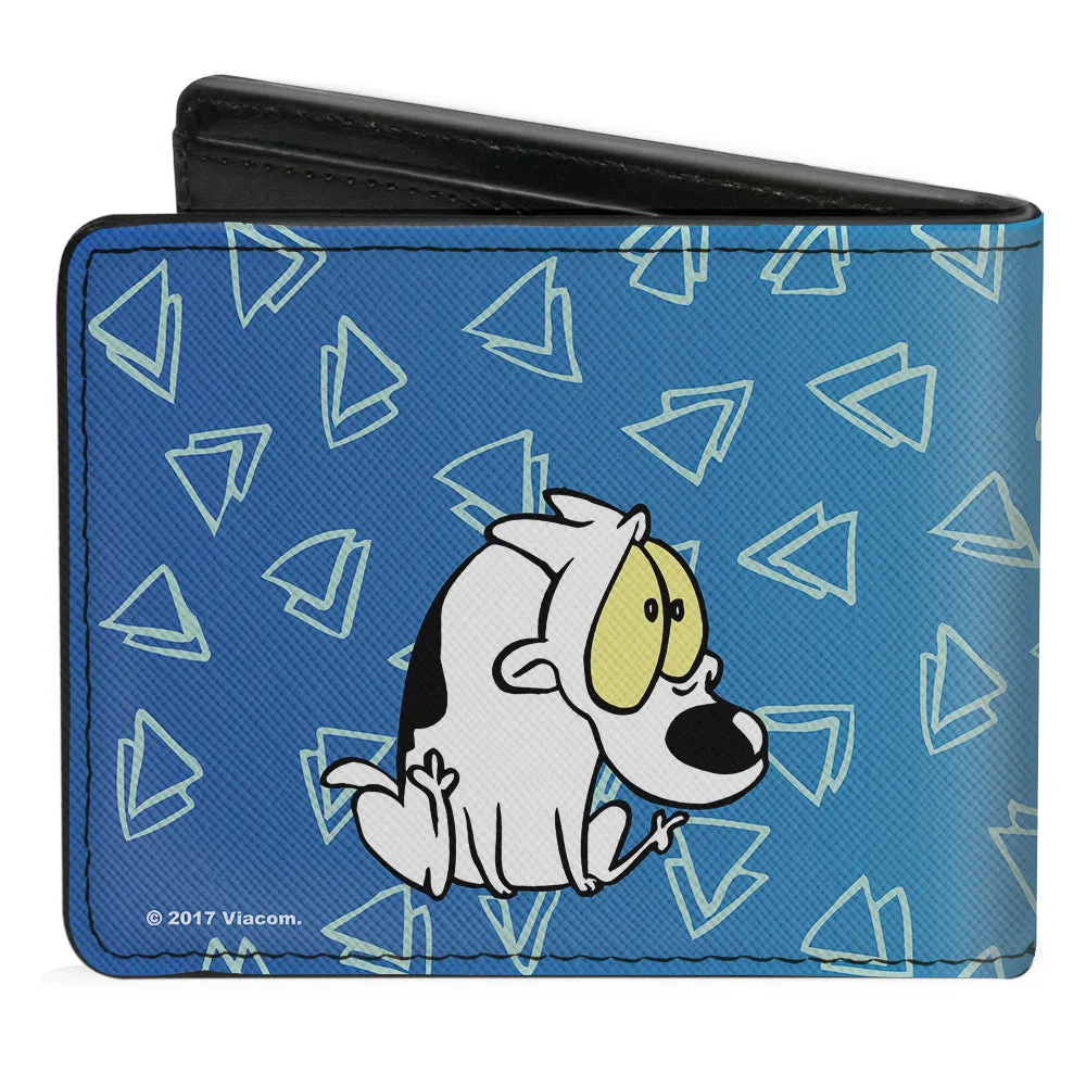 Bi-Fold Wallet - Rocko's Modern Life Spunky 2-Poses Blues White