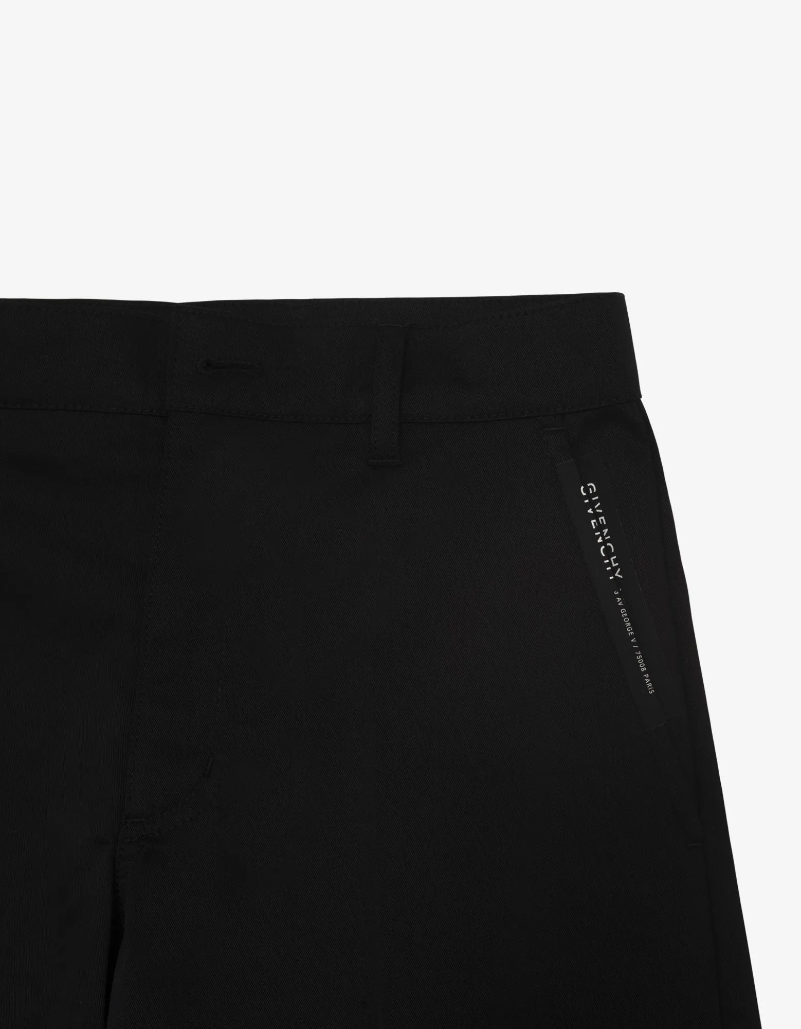 Black Side Logo Chino Shorts -