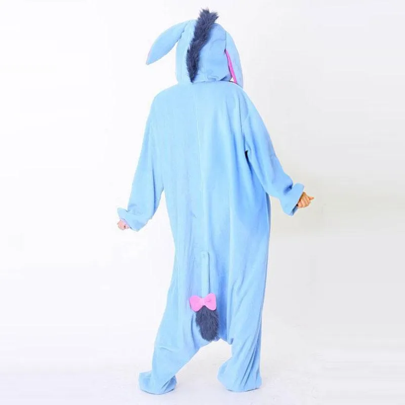 Blue Eeyore Donkey Kigurumi Onesies Pajamas Animal Costume