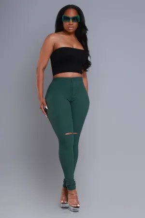 BSS High Rise Skinny Jeans - Hunter Green