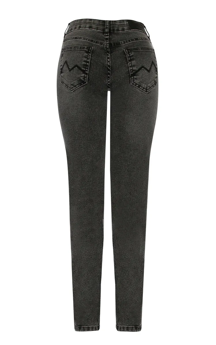 CALÇA JEANS SKINNY C2 BLACK DENIM