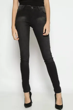 CALÇA JEANS SKINNY C2 BLACK DENIM