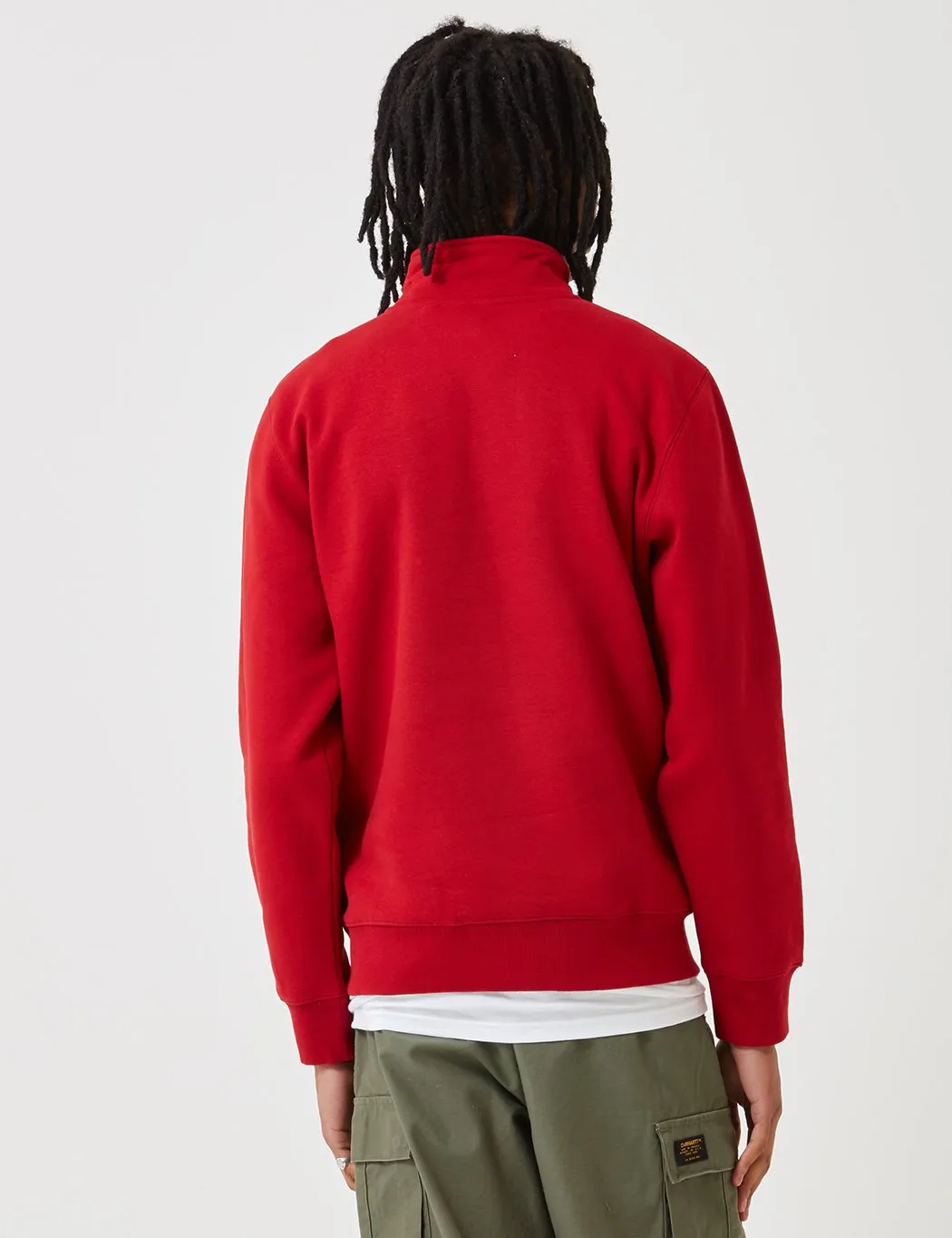 Carhartt-WIP Chase Quarter-Zip High Neck Sweatshirt - Blast Red