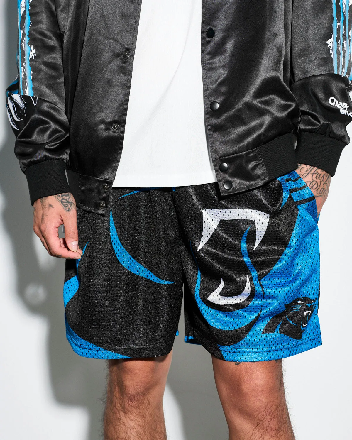 Carolina Panthers Big Logo Retro Shorts