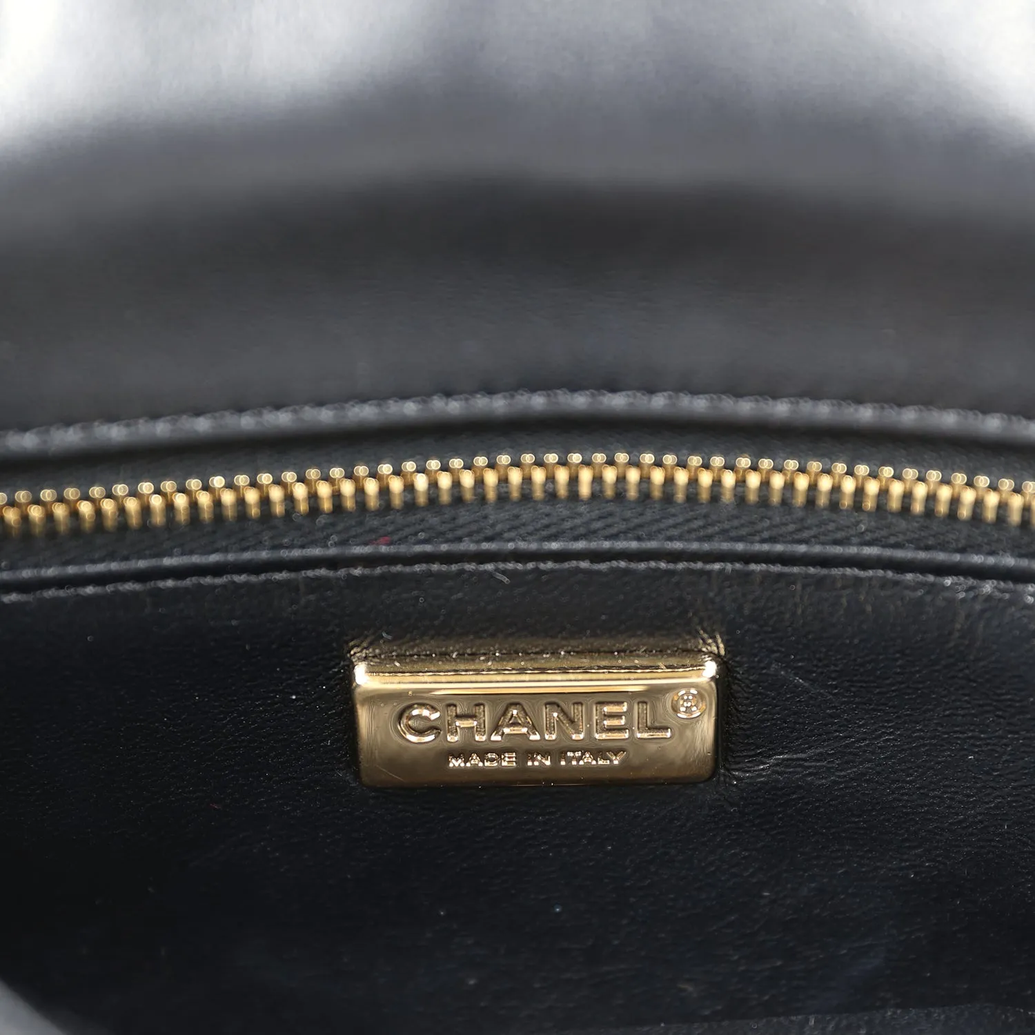 Chanel Mini Single Flap Bag Black, Blue and Gold Sequin & Tweed Gold Hardware