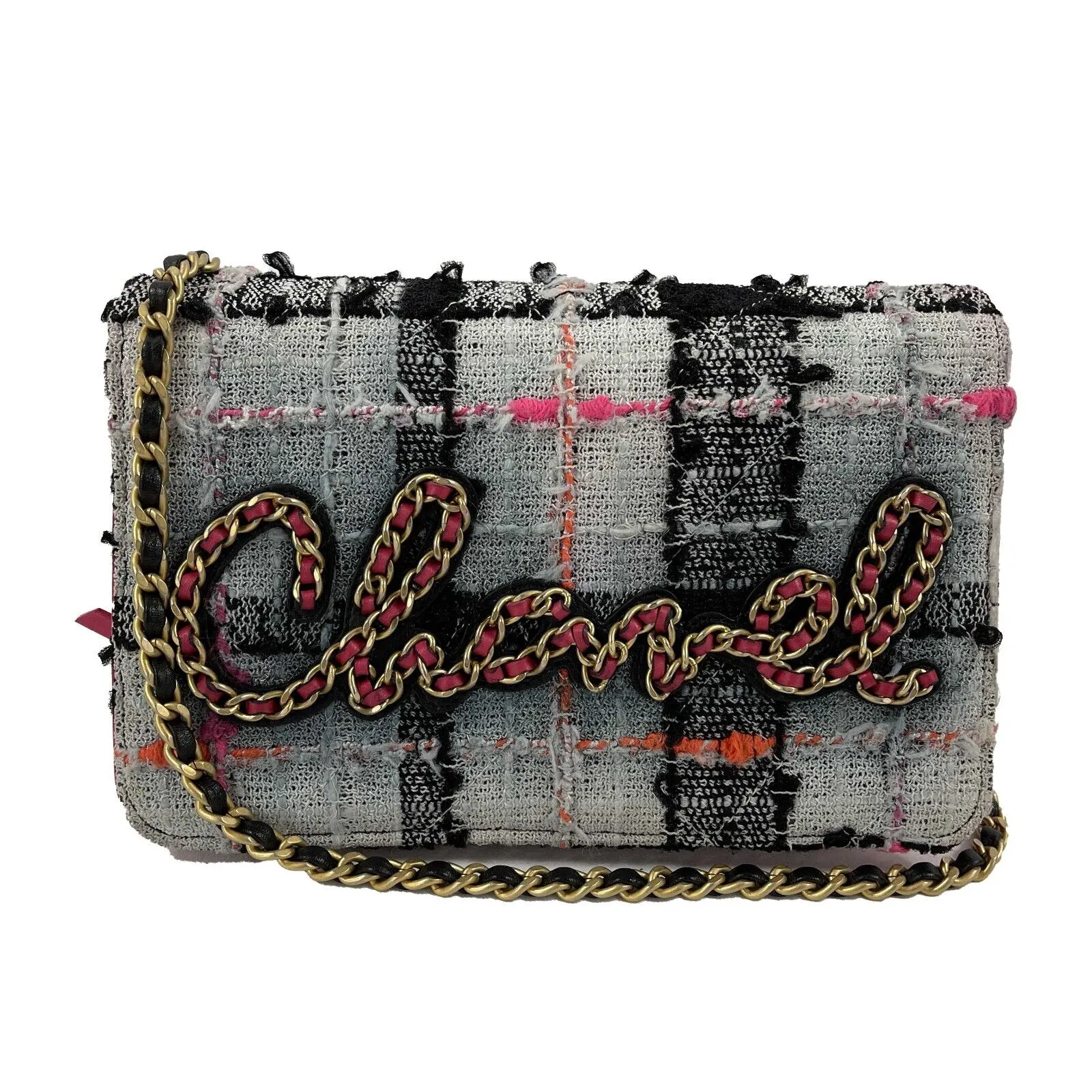 CHANEL - Tweed Wallet on Chain - Multicolor 'CHANEL' Crossbody