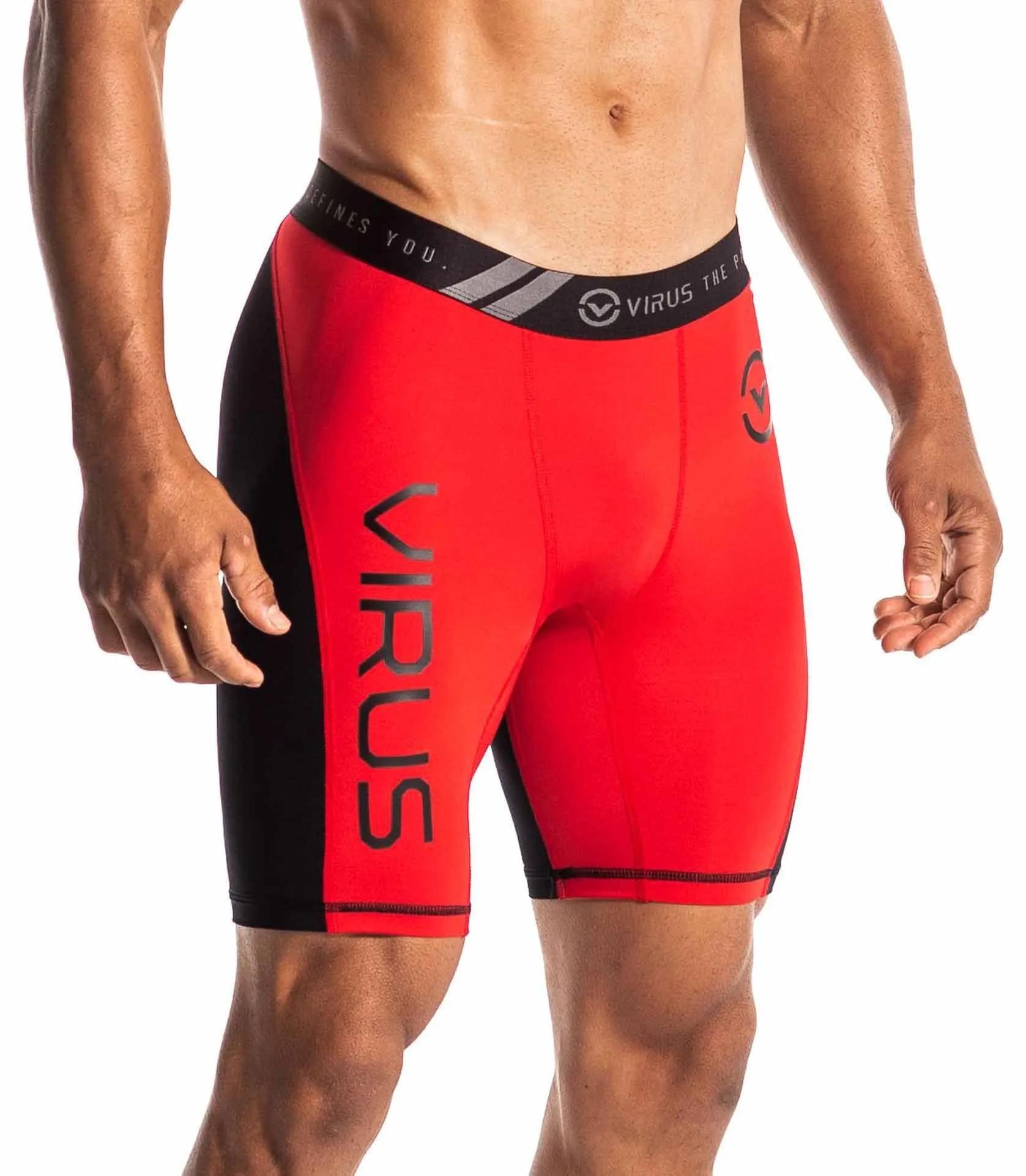 CO14.5 COMPRESSION SHORTS - BLACK/RED LASER