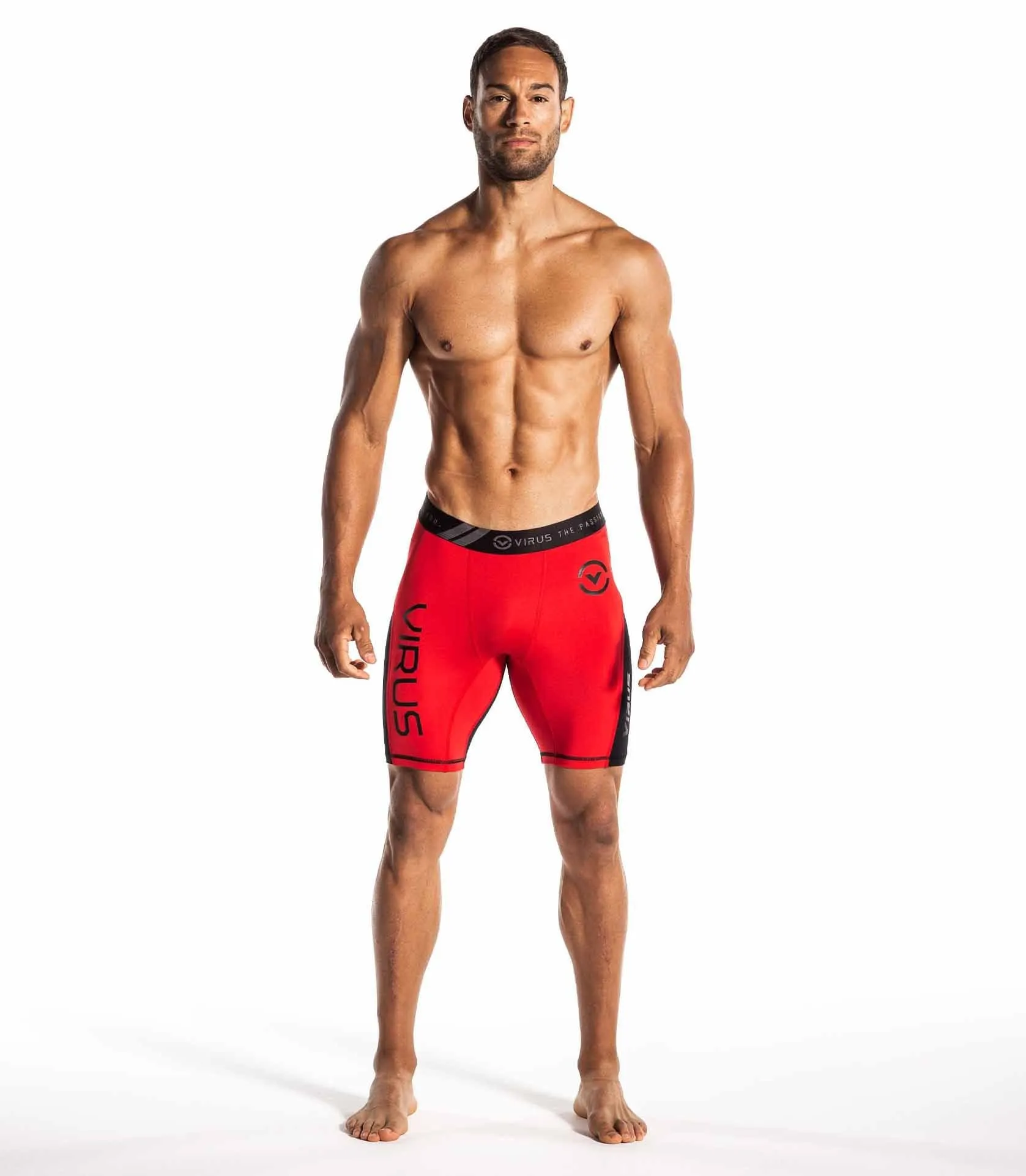 CO14.5 COMPRESSION SHORTS - BLACK/RED LASER