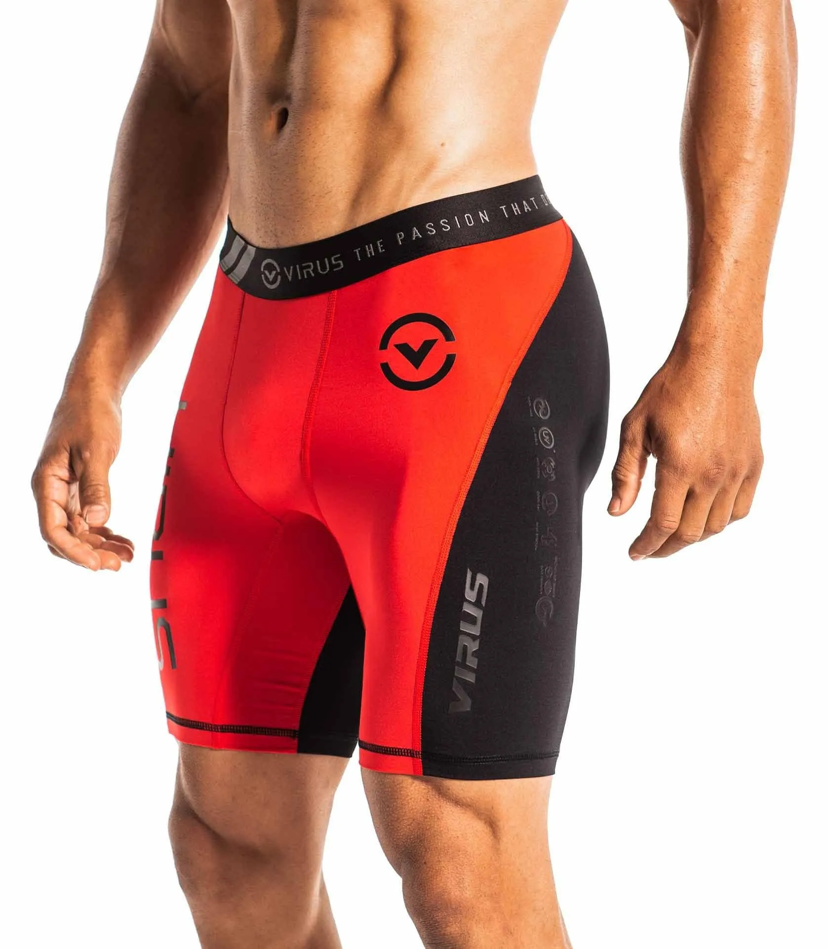 CO14.5 COMPRESSION SHORTS - BLACK/RED LASER