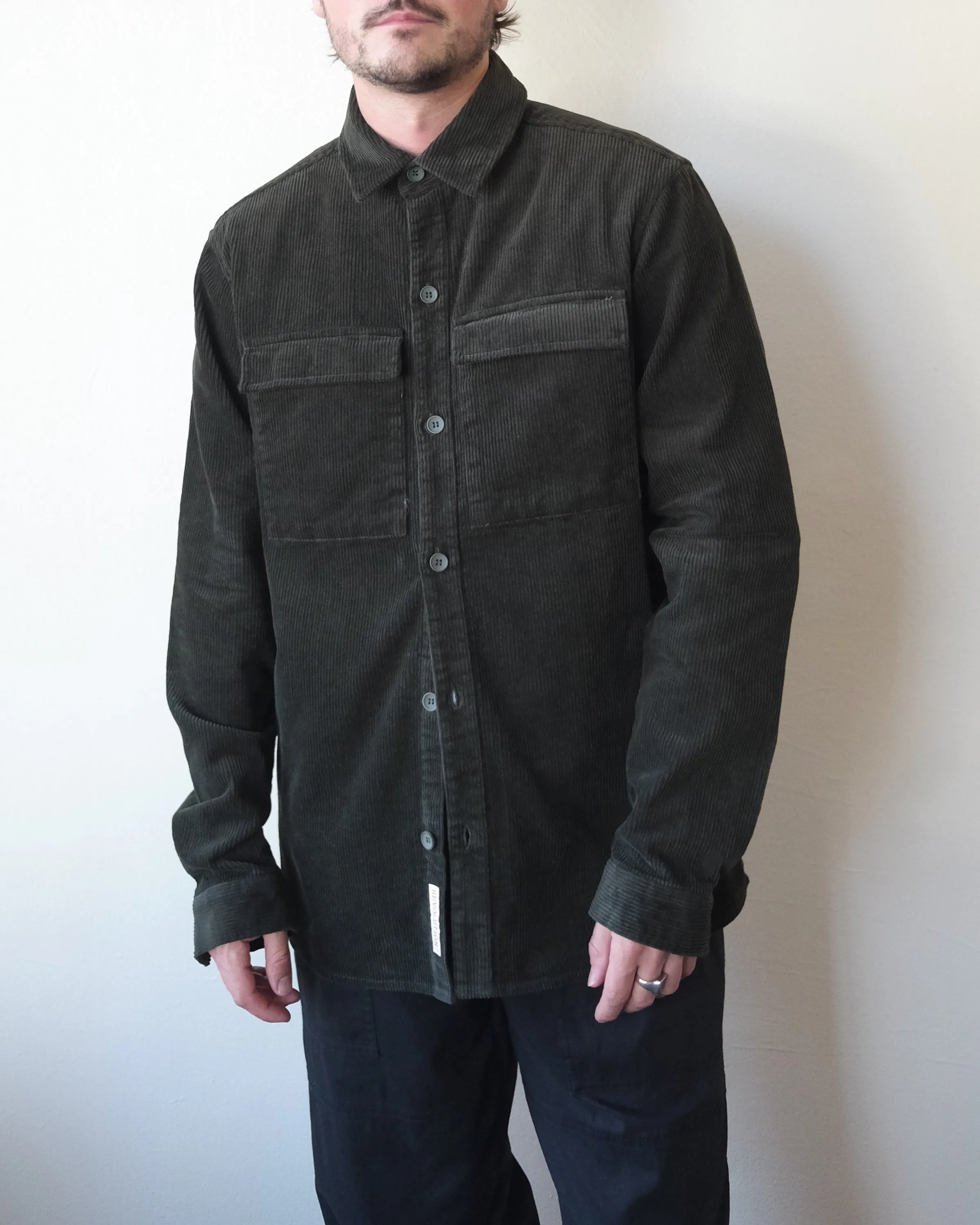 Cord Overshirt, Green