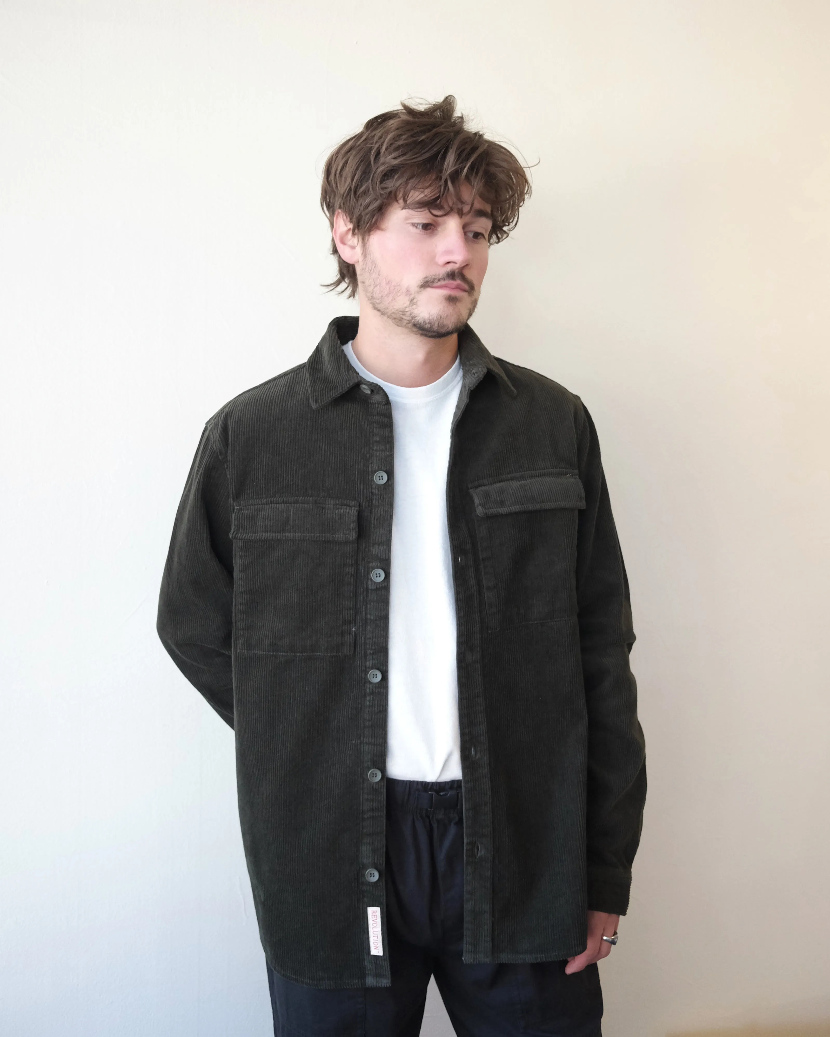 Cord Overshirt, Green