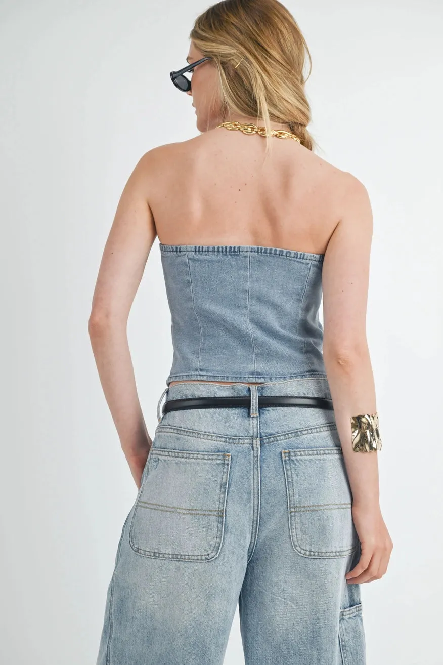 Denim Tube Top